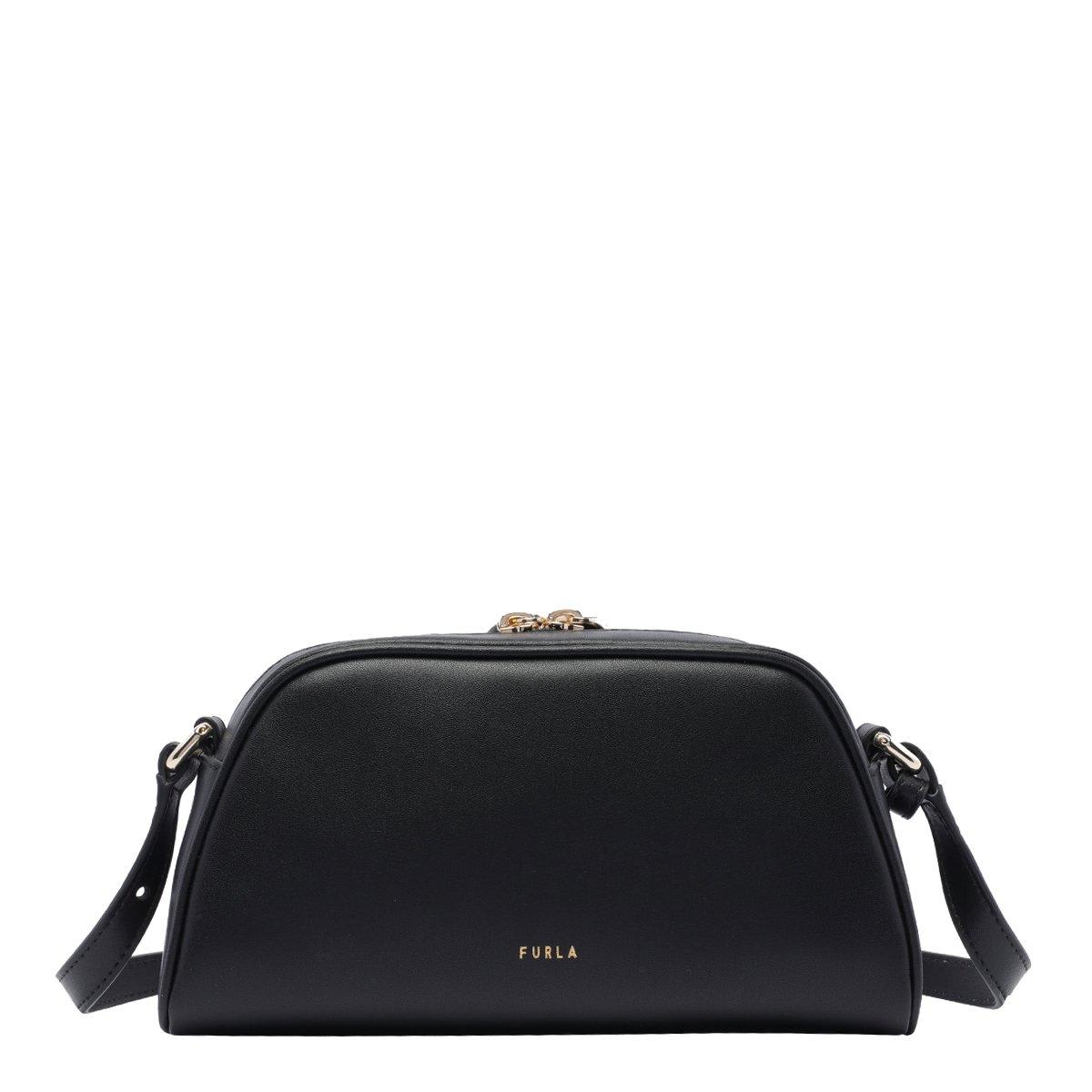 Shop Furla Zipped Tote Bag In Black