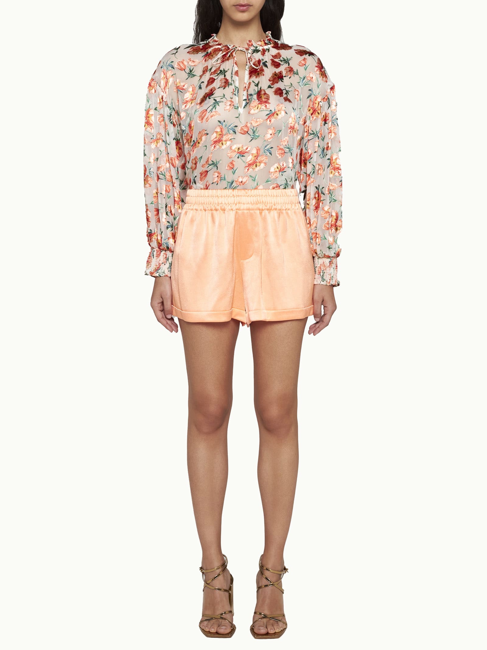 Shop Alice And Olivia Shirt In Falling For You Off White