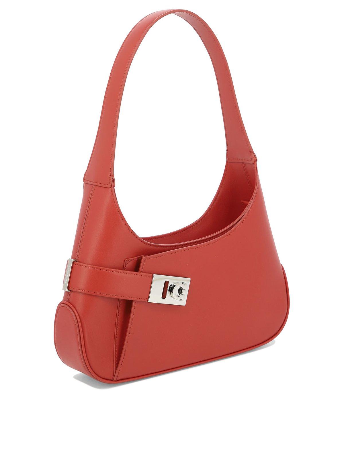 Shop Ferragamo Medium Gancini Shoulder Bag