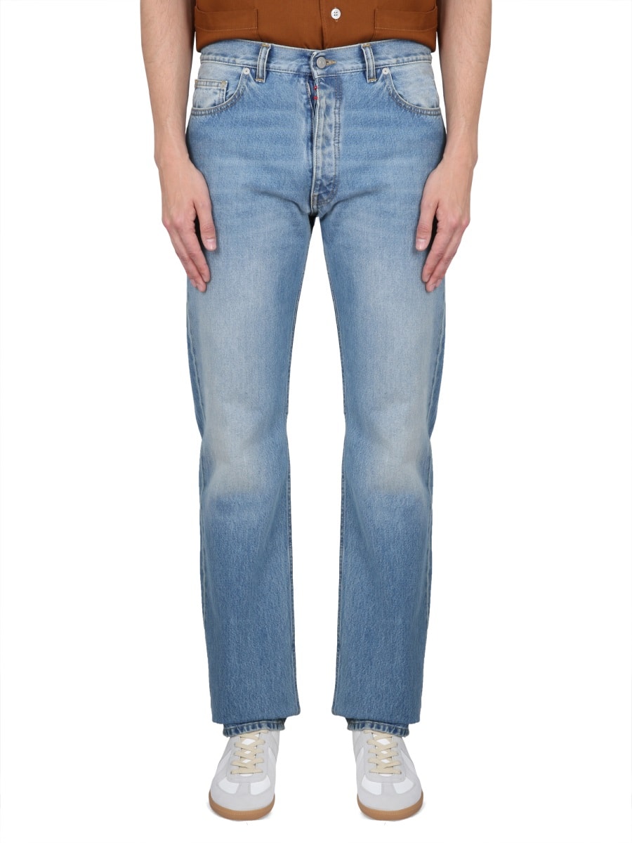 Shop Maison Margiela Five Pocket Jeans In Denim