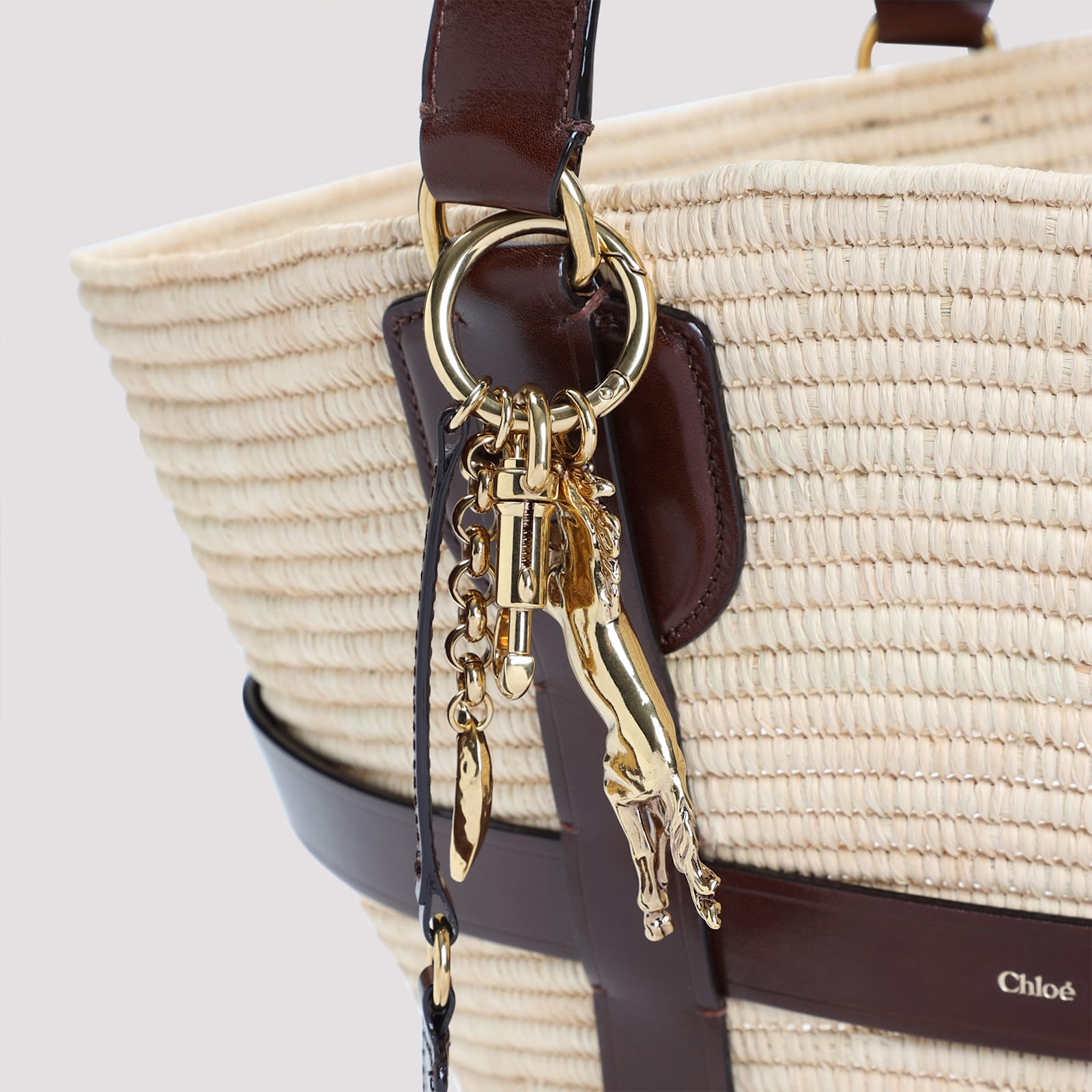 Chloé Kerala 25 Raffia Shoulder Bag
