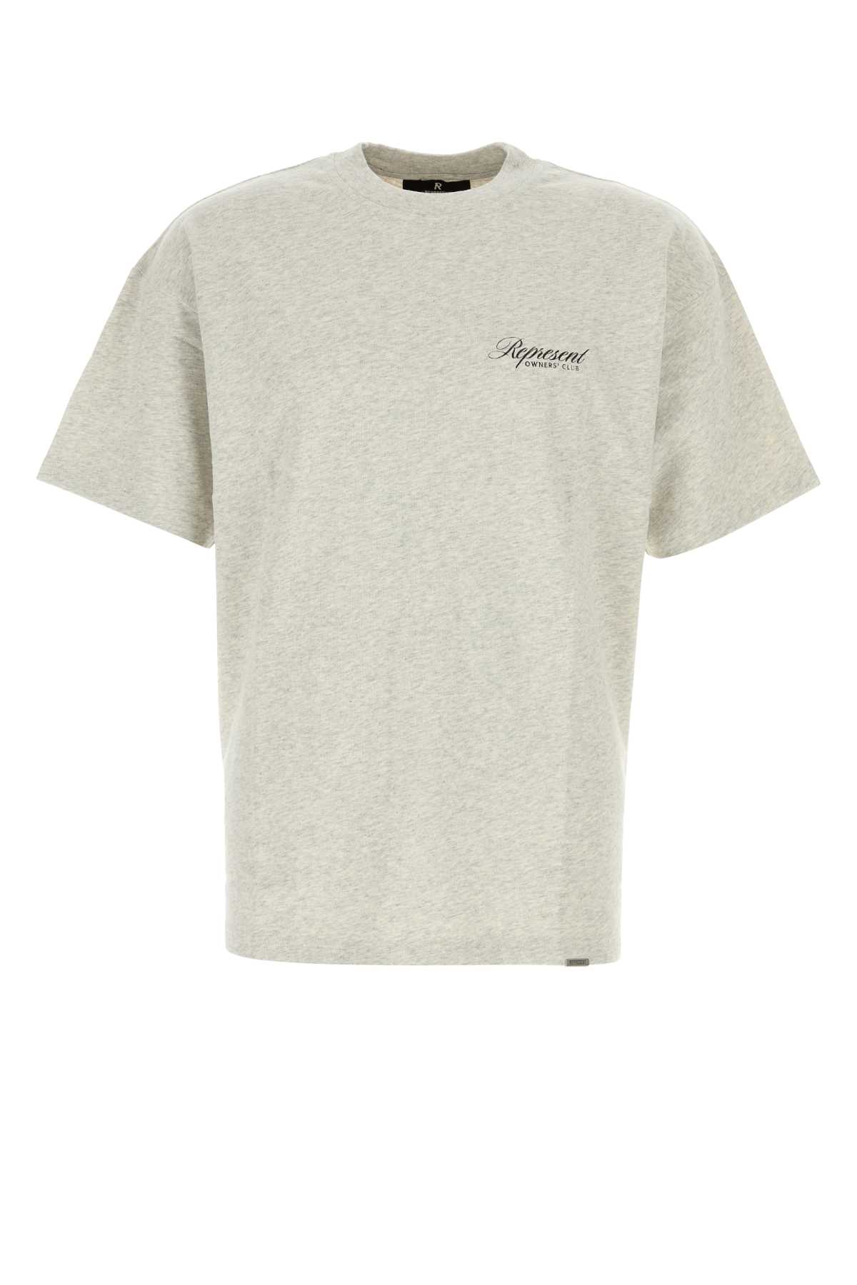Represent Grey Crewneck Logo Print T-shirt In Gray