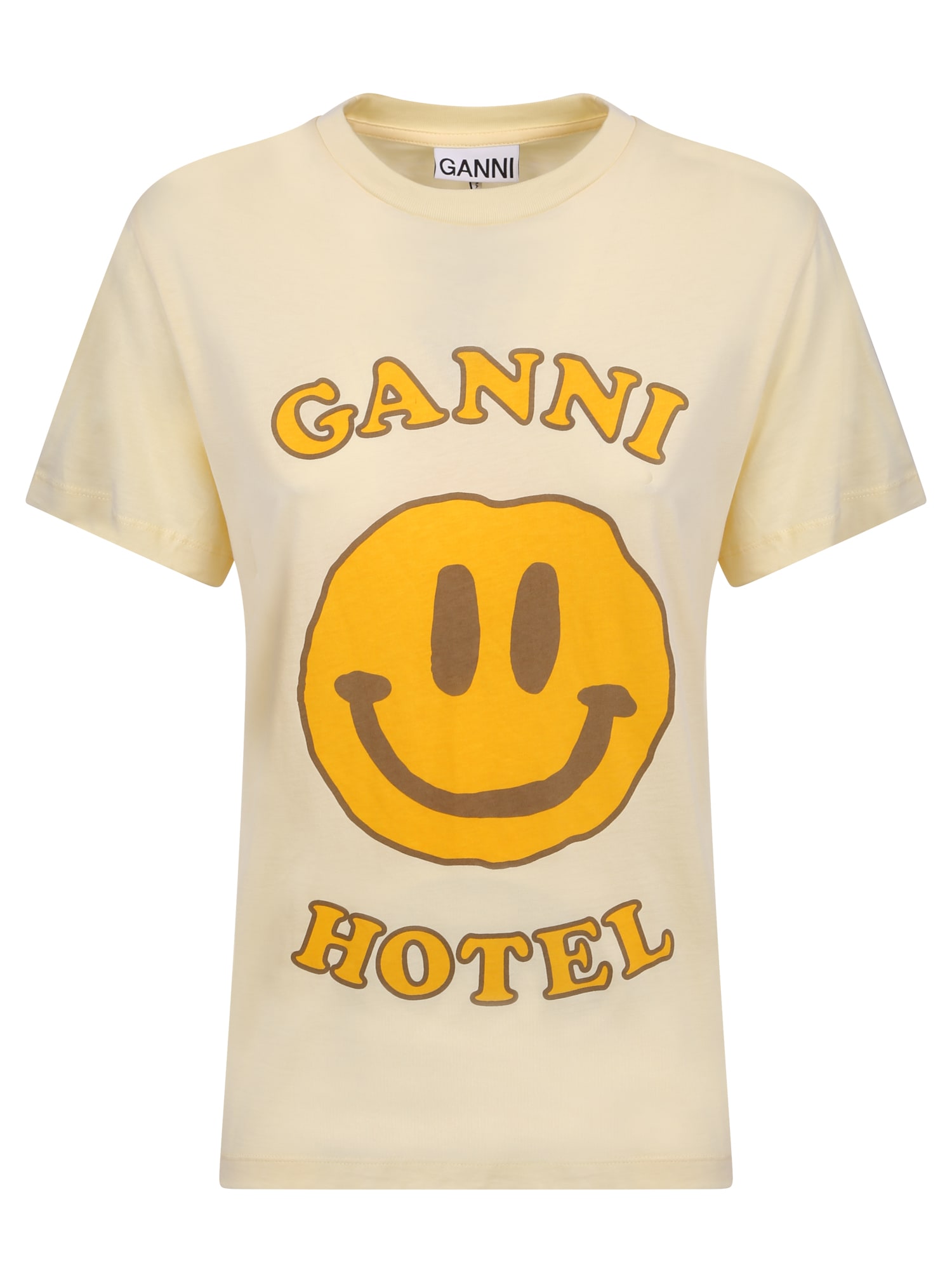 Ganni Yellow Ganni Hotel T-shirt