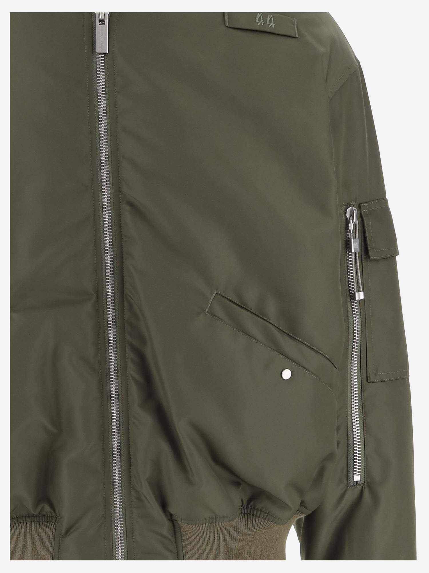 Shop 44 Label Group Nylon Bomber Jacket With Logo In Green