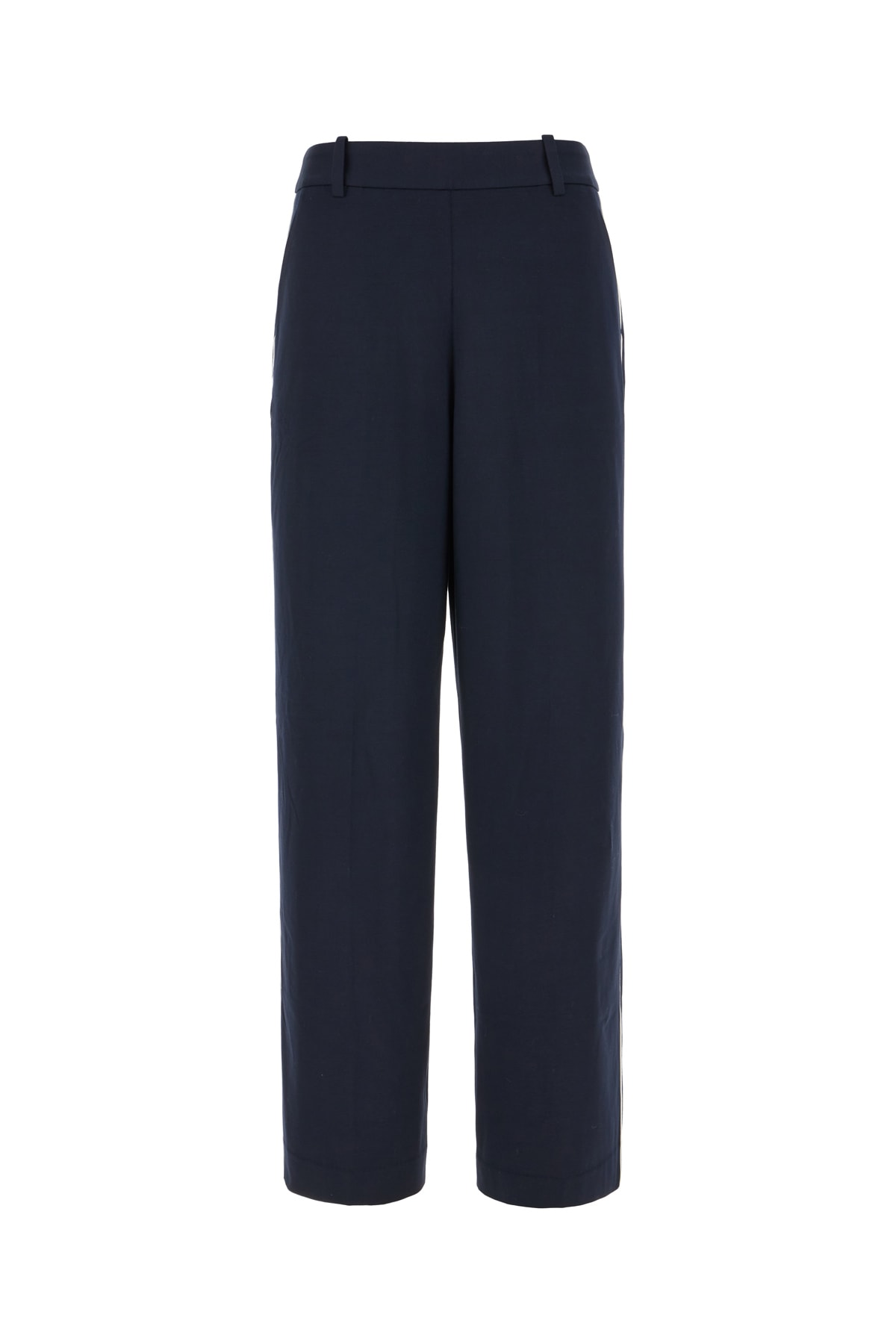 Navy Blue Stretch Cotton Pants