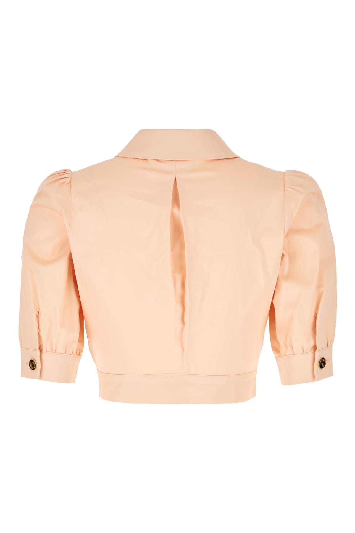 Shop Elisabetta Franchi Peach Poplin Blouse In Au7