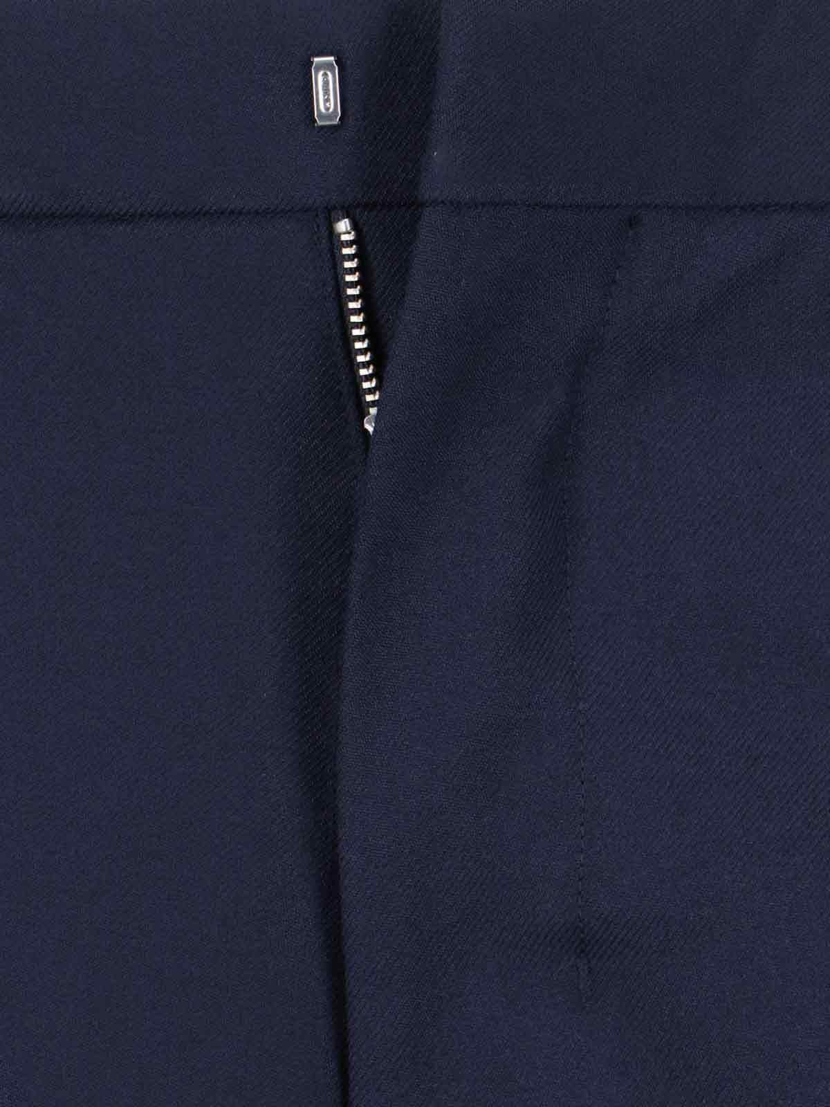 Shop Ami Alexandre Mattiussi Straight Pants In 4011 Navy Blue