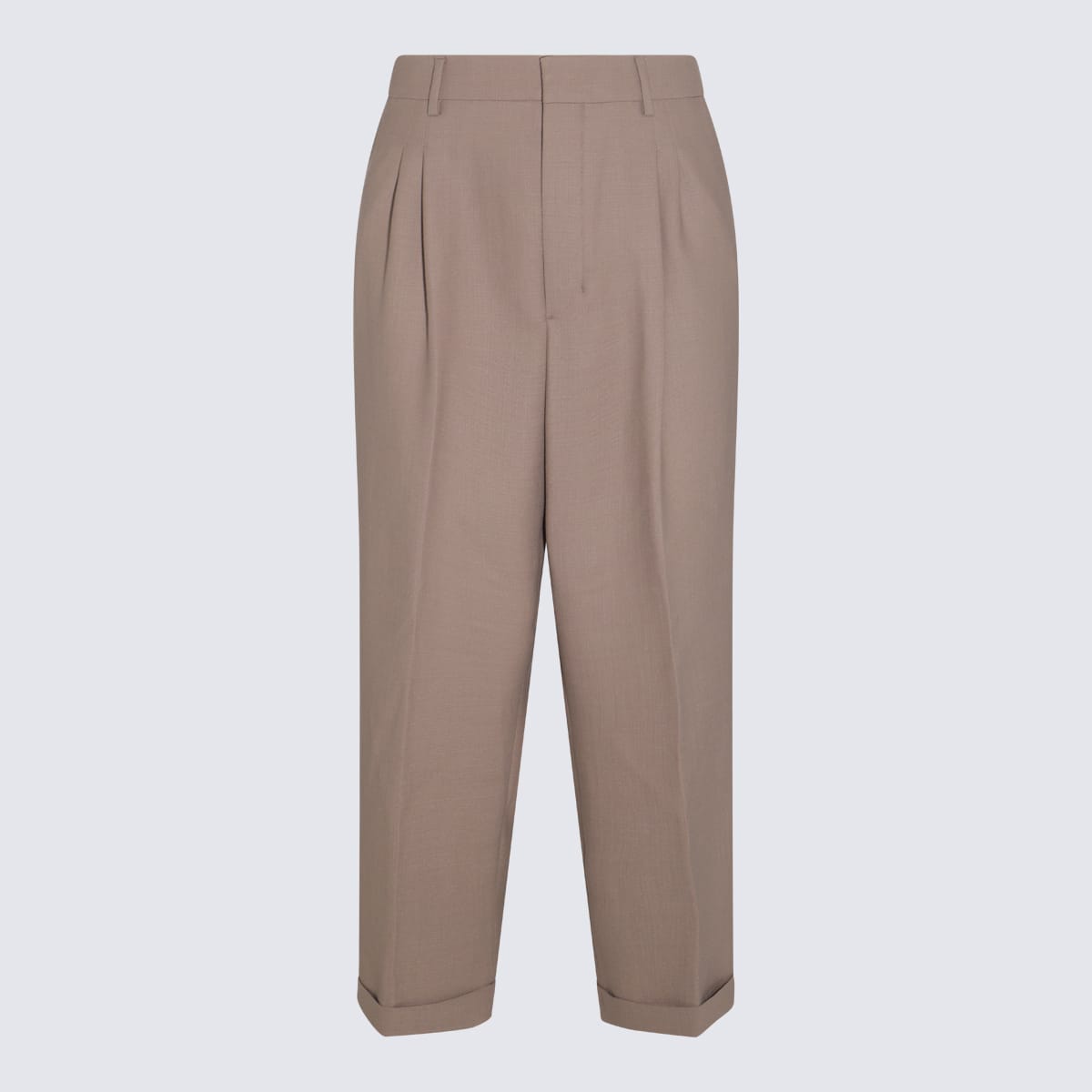 Taupe Wool Blend Pants
