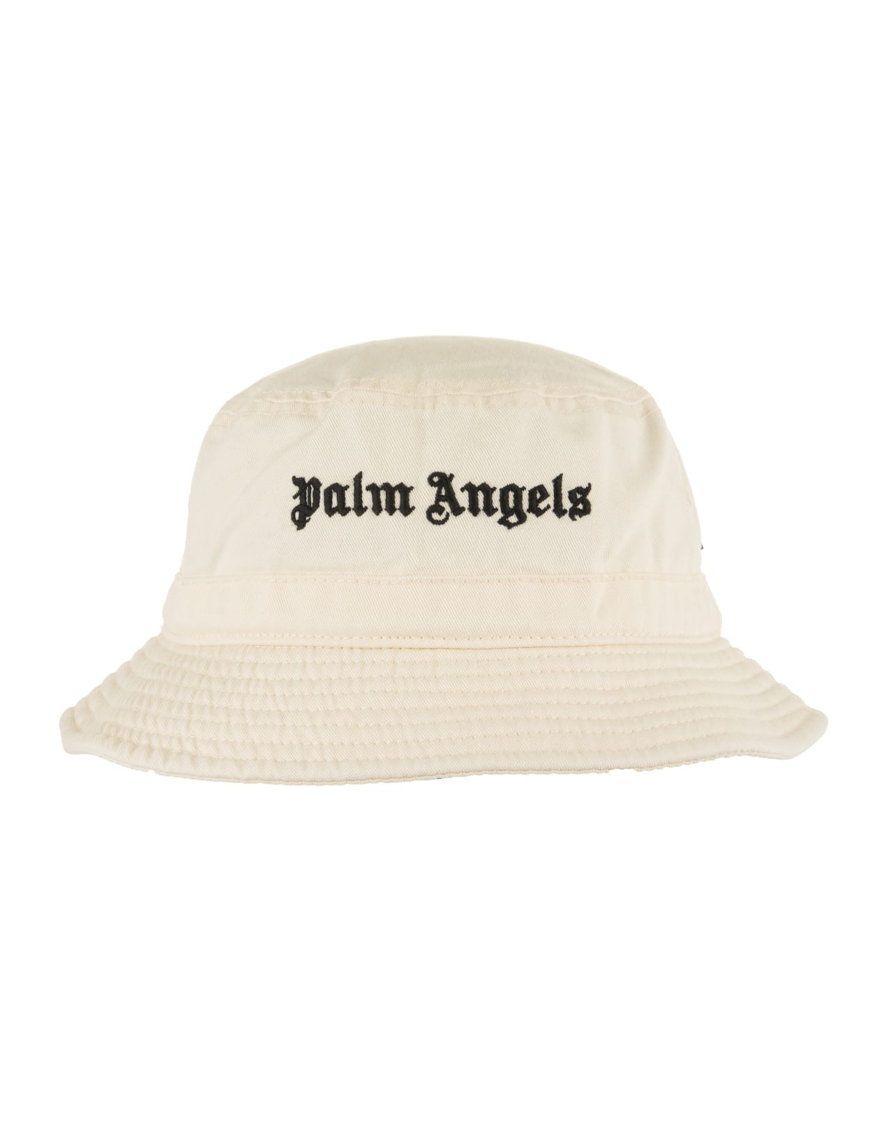 Palm Angels Ivory Bucket Hat With Woman Logo