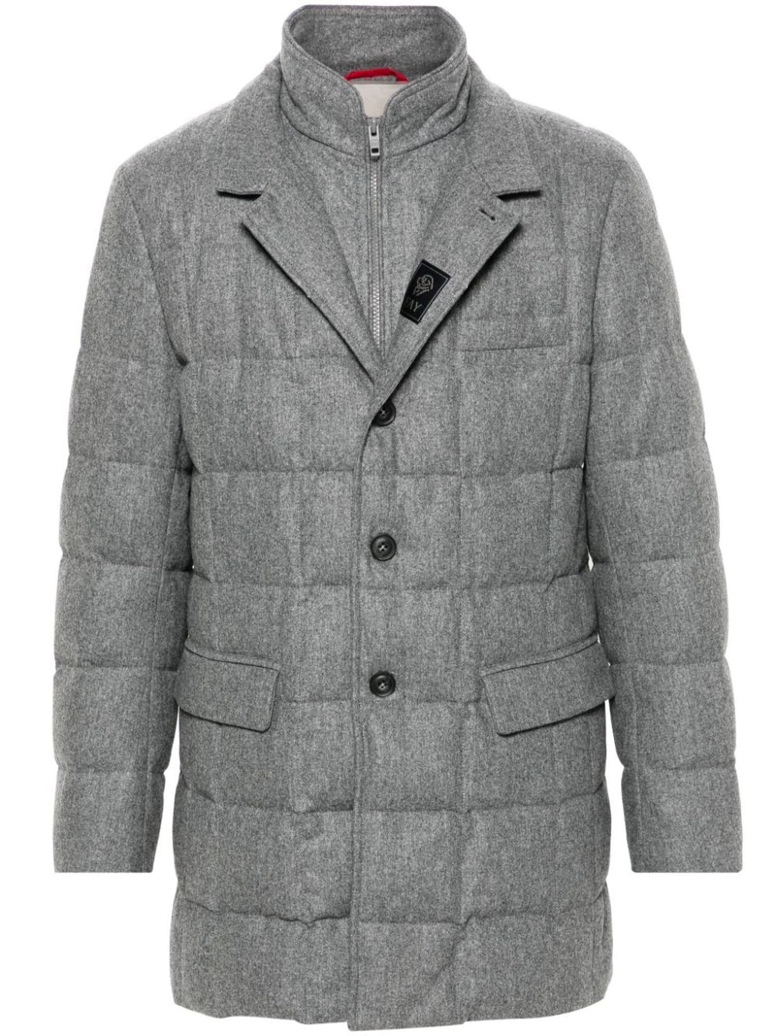 Shop Fay Grey Virgin Wool Coat