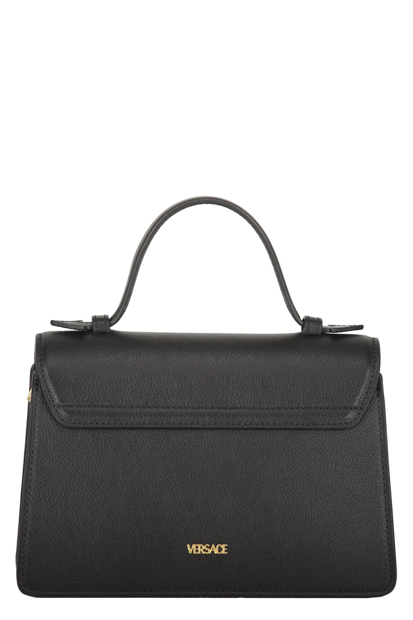 Versace Leather Mini Bag In Black