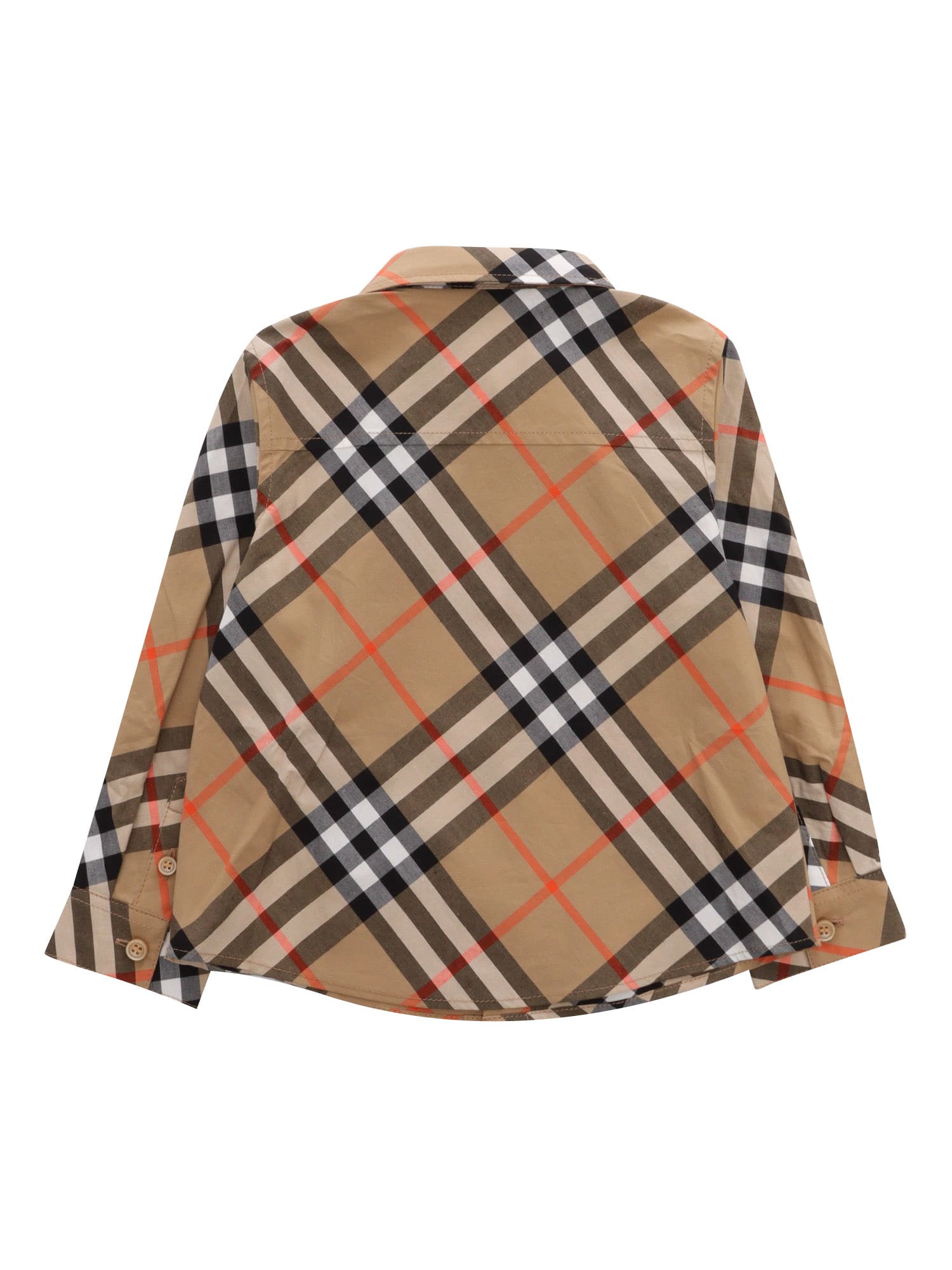 Burberry Kids Shirts Grey In Beige