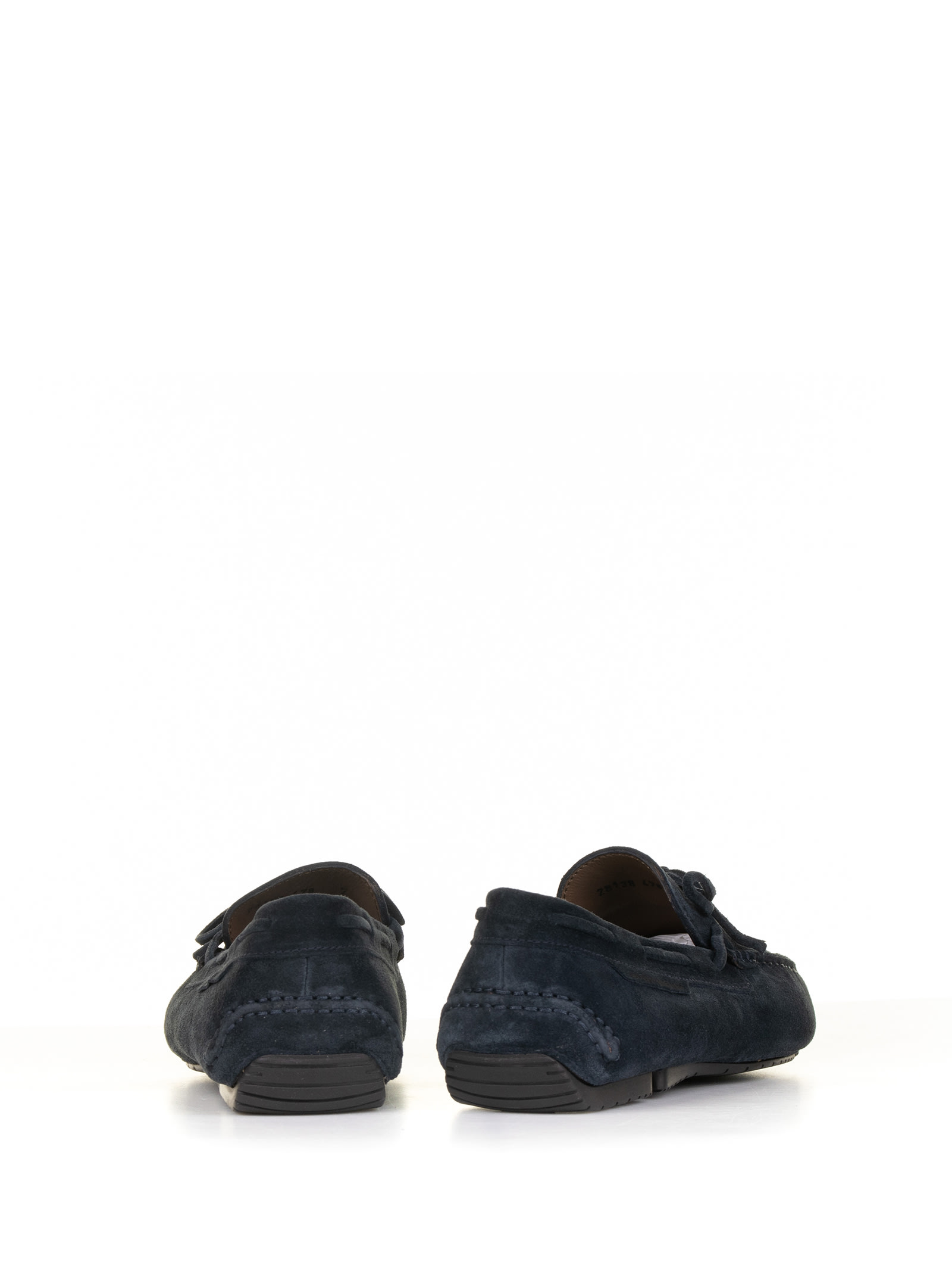 Shop Fratelli Rossetti One Moccasin In Navy Blue Suede In Marine