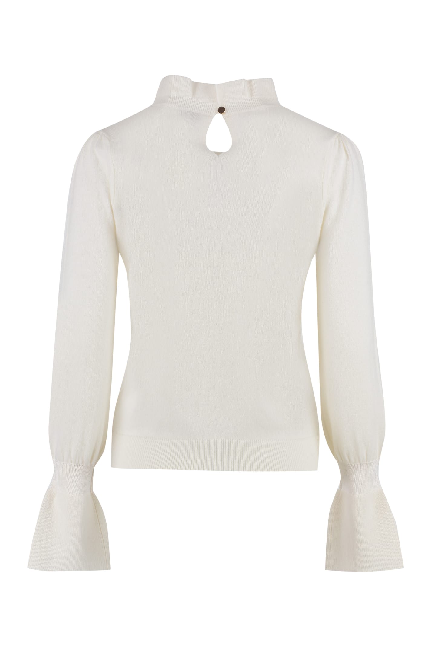 Shop Hugo Boss Ribbed Cashmere And Wool Sweater In Ivory