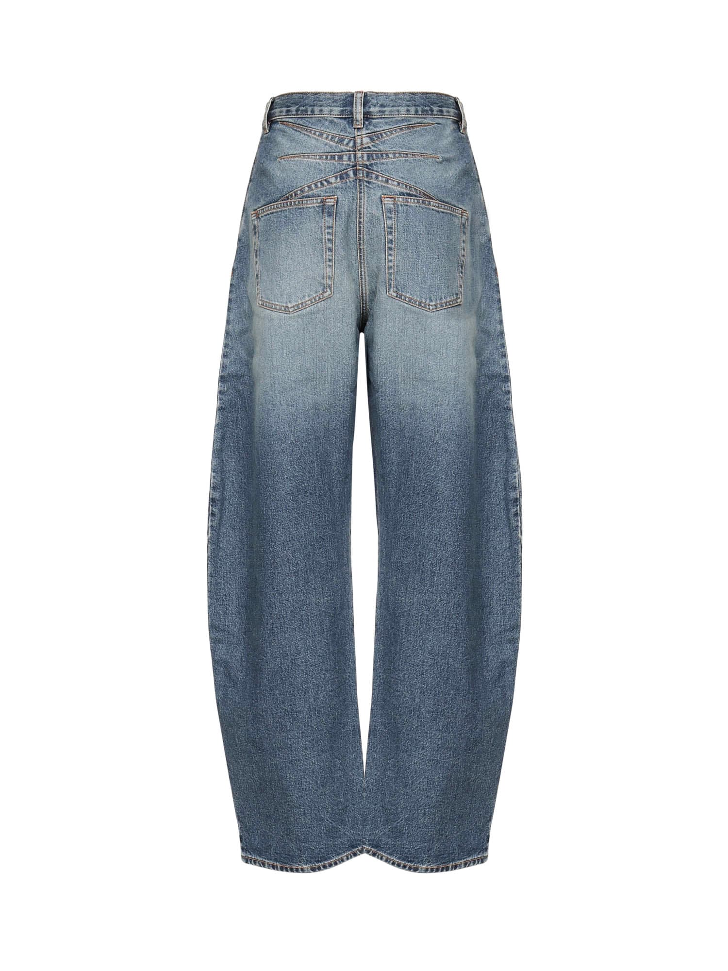 Alaïa Rounded Jeans In Blue