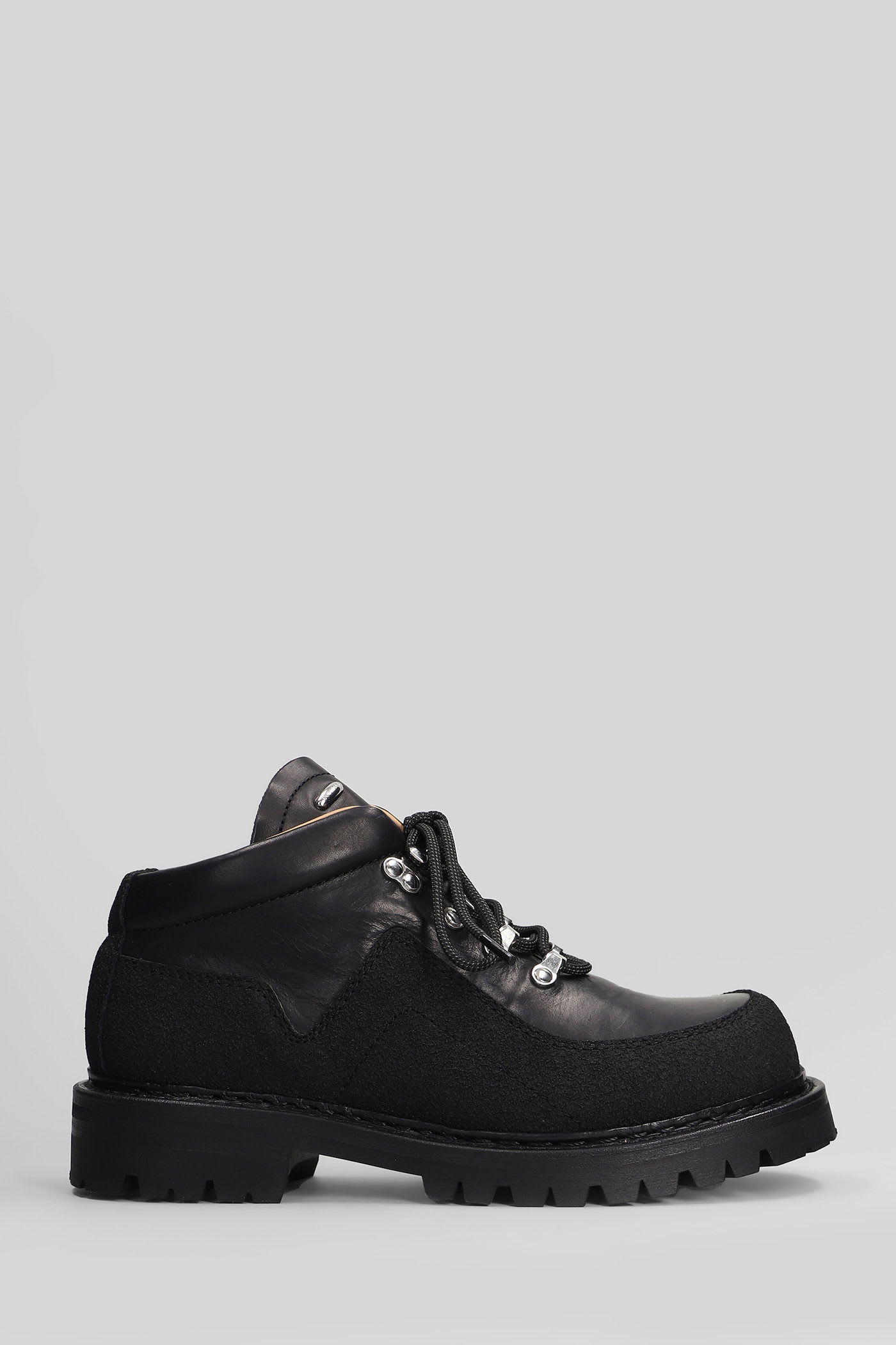 Our Legacy Quest Boot Combat Boots In Black Leather In Black