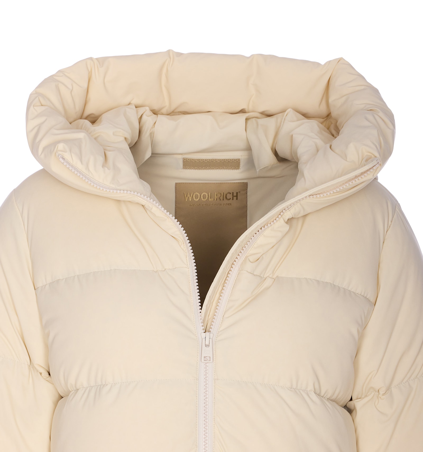 Woolrich Trequarti Parka Puffy P Avorio In Neutral