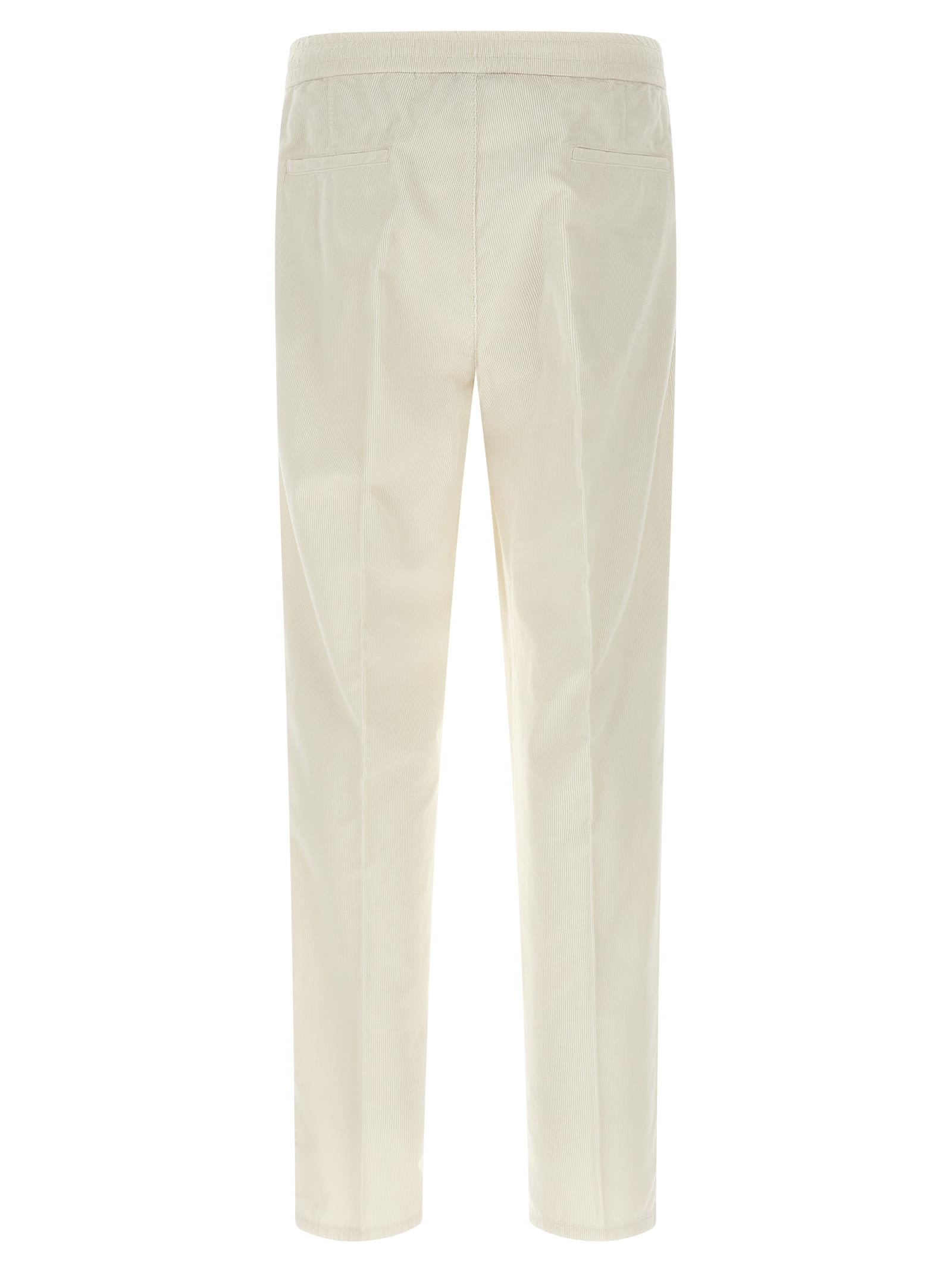 Brunello Cucinelli Corduroy Trousers In White