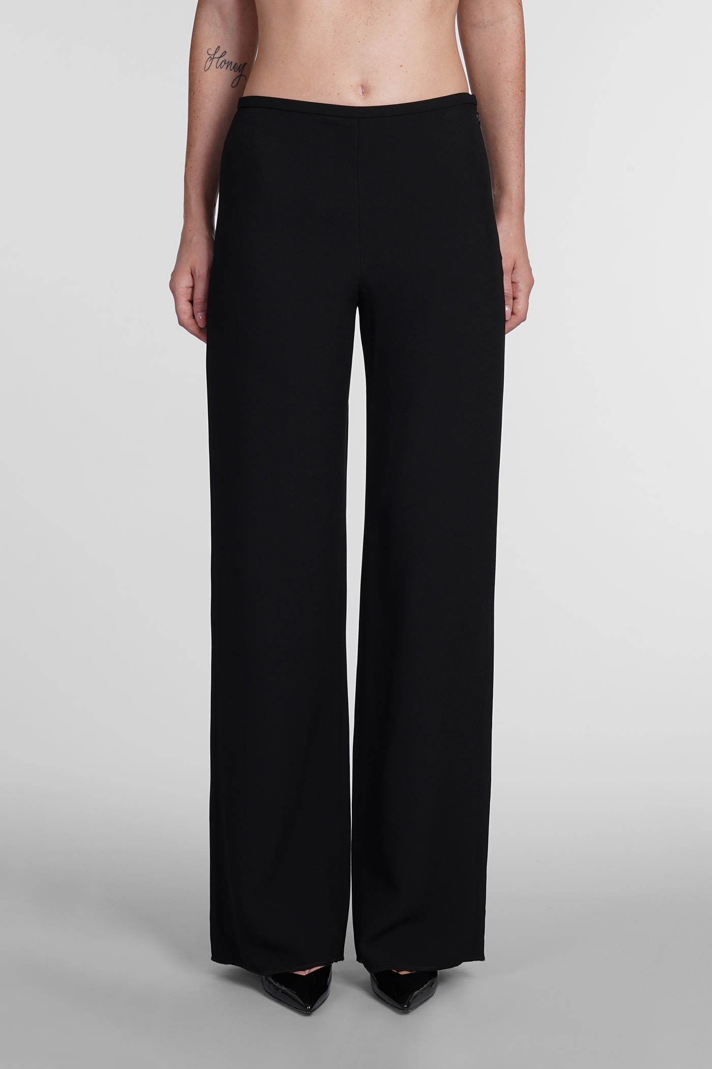 EMPORIO ARMANI PANTS IN BLACK VISCOSE