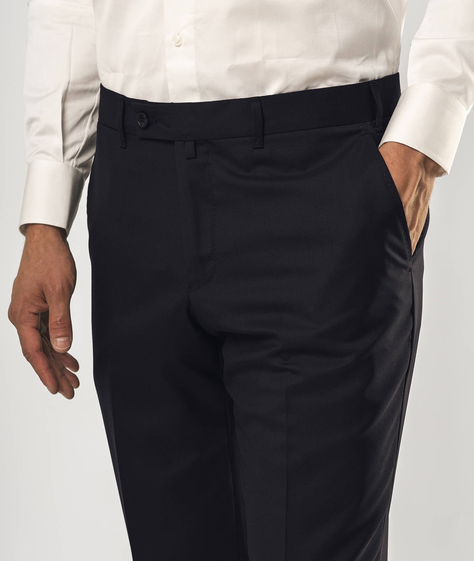 Shop Larusmiani Trousers Casablanca Pants In Midnightblue