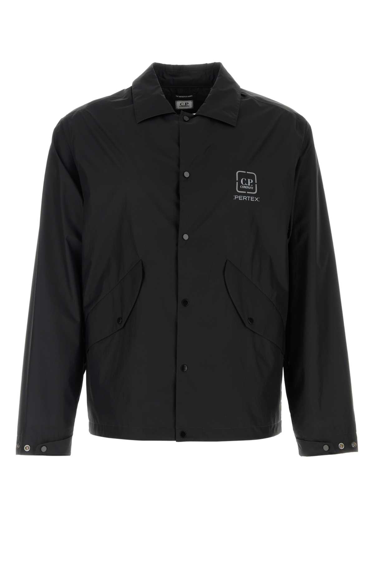 C.p. Company Long Sleeves Nylon Jacket In Black