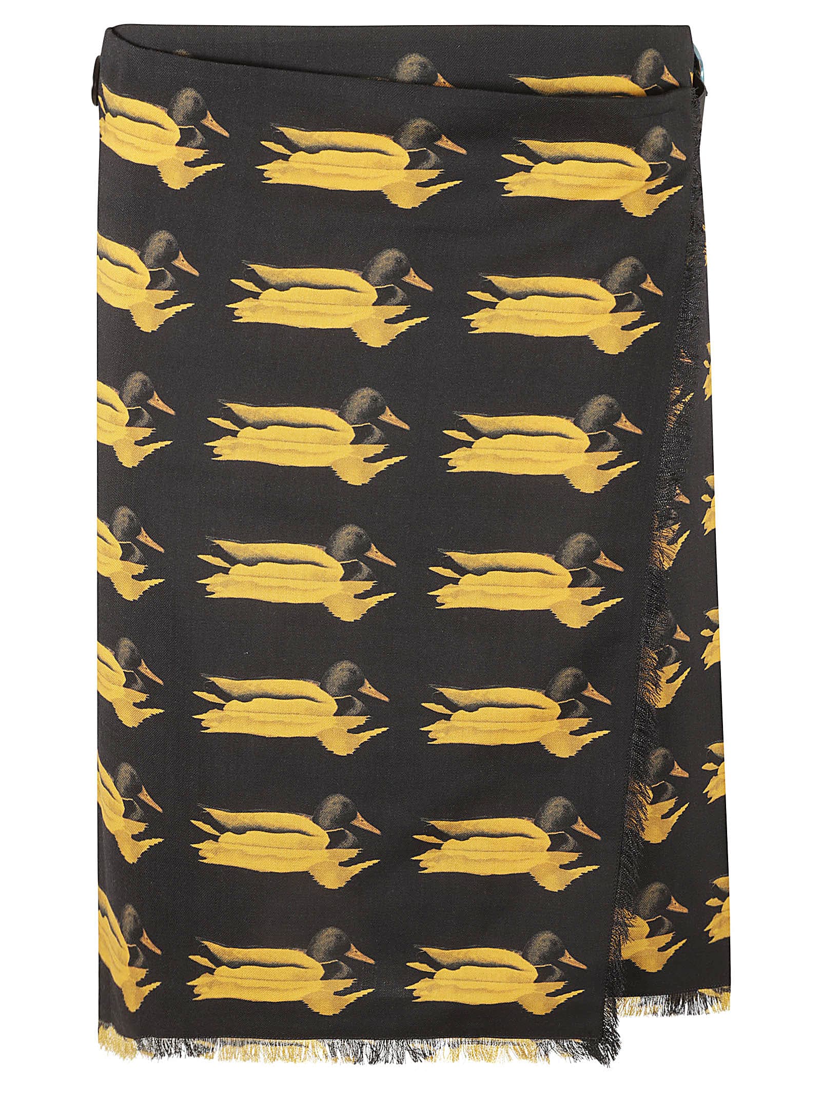 Burberry Monogram Print Pleated Skirt