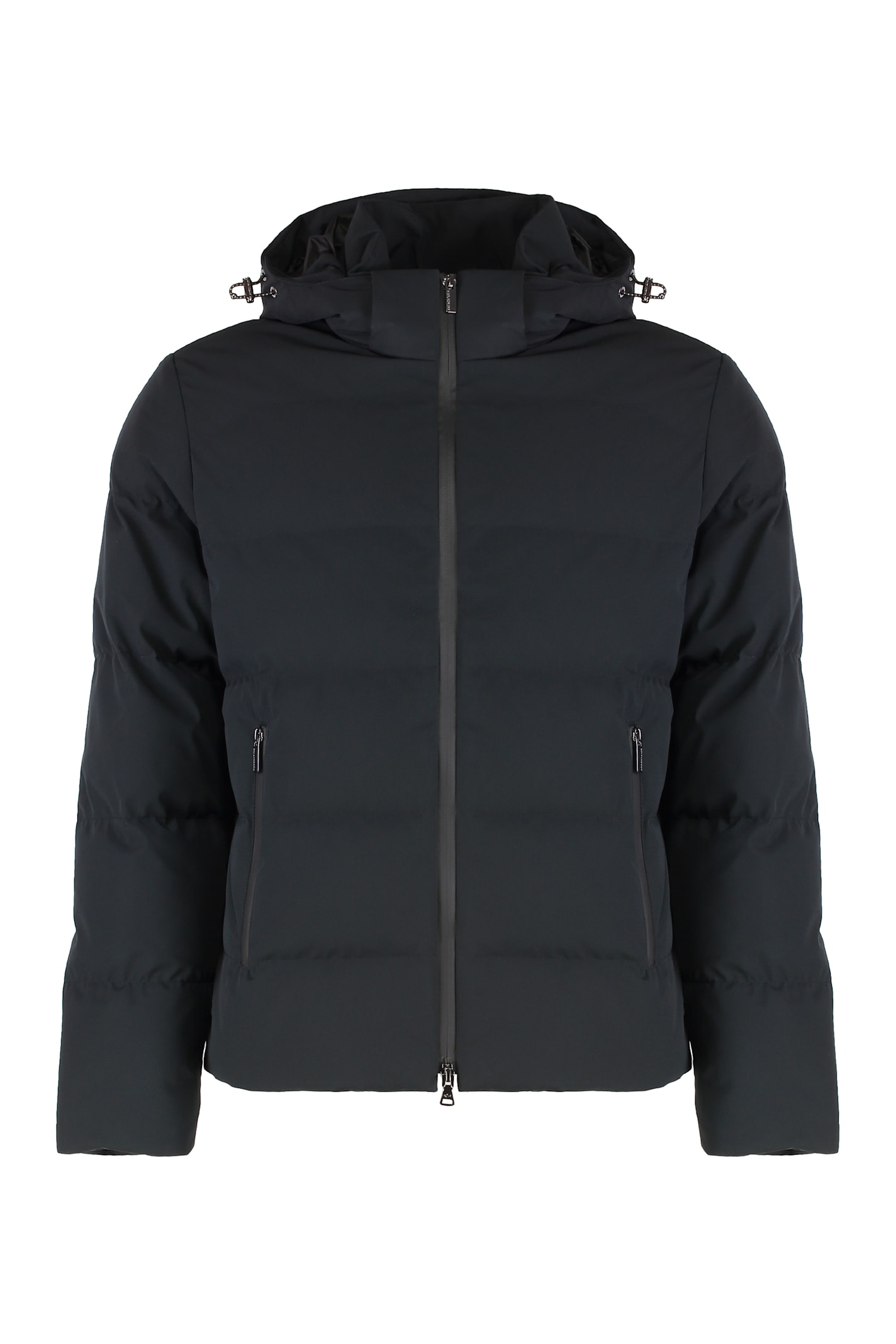 Paul&shark Hooded Short Down Jacket In Black