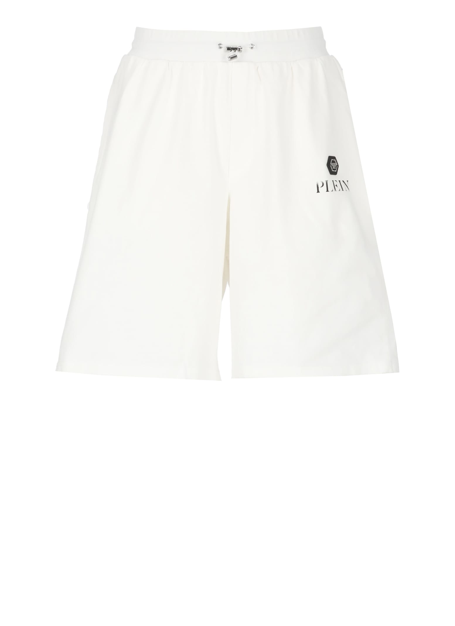 Philipp Plein White Cotton Shorts