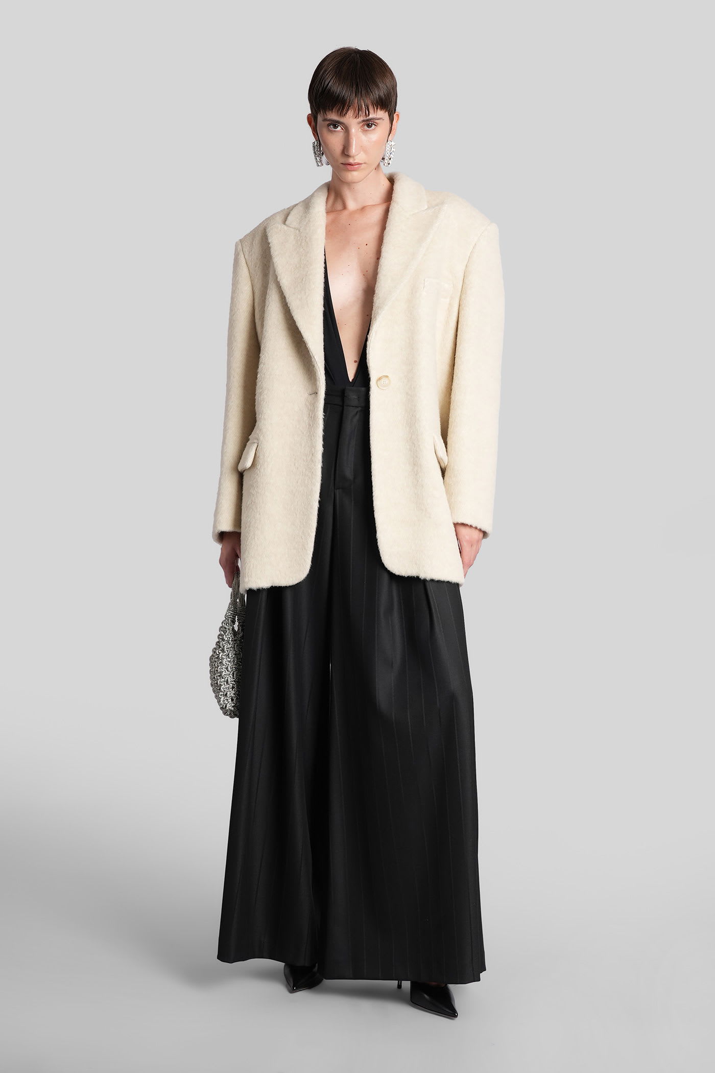 The Andamane Teresa Coat In Beige Wool In Neutral