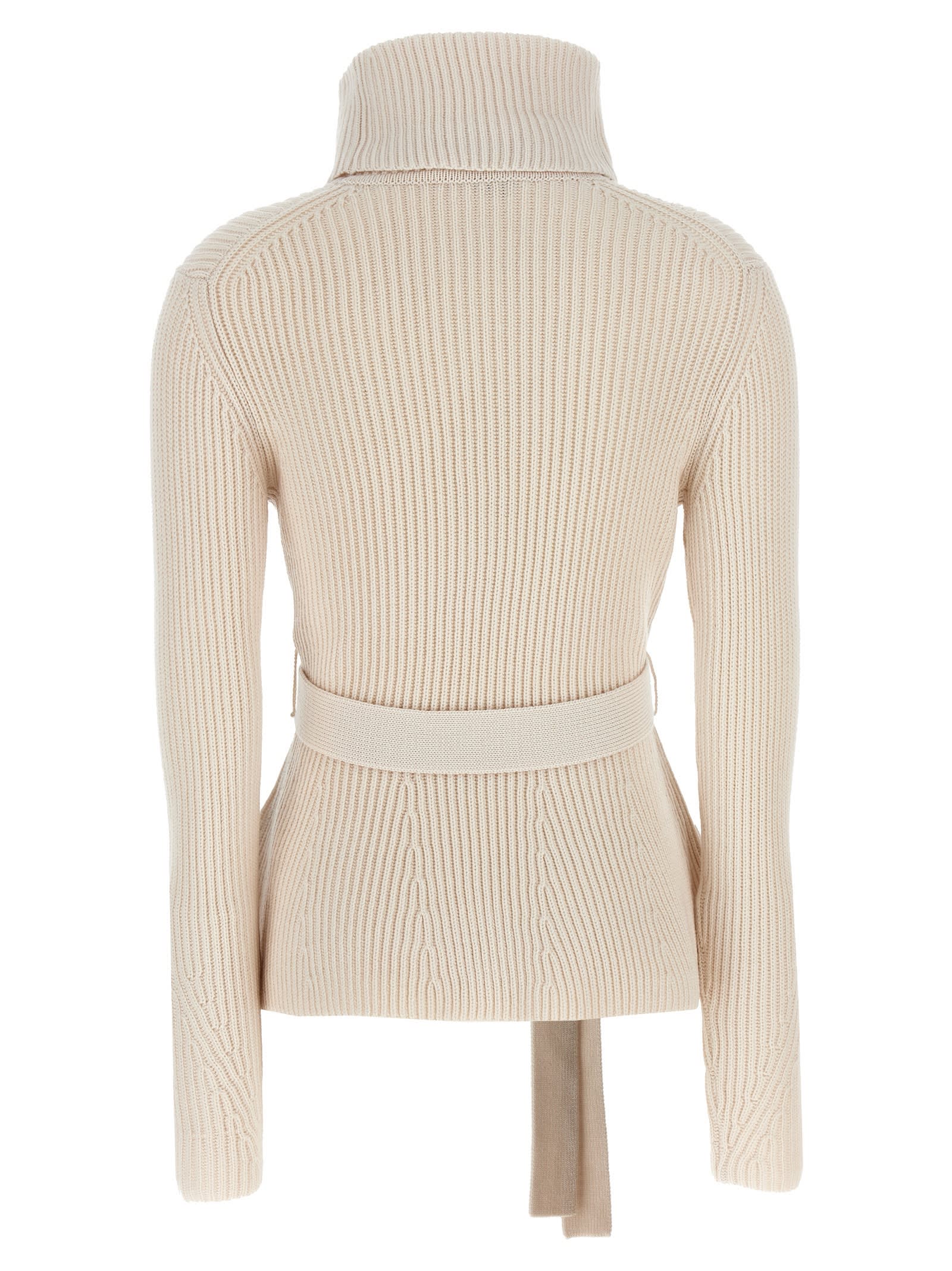 Shop Zimmermann Illustration Peplum Sweater In Beige