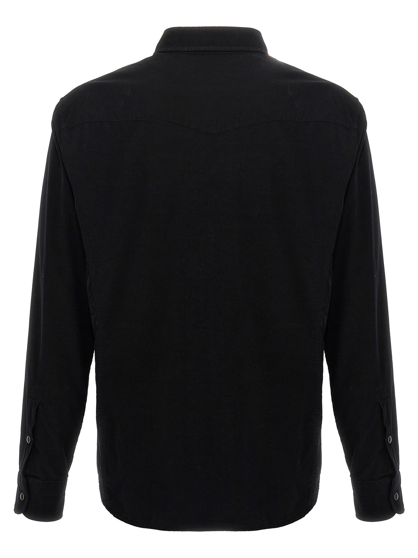 Shop Tom Ford Corduroy Shirt In Black