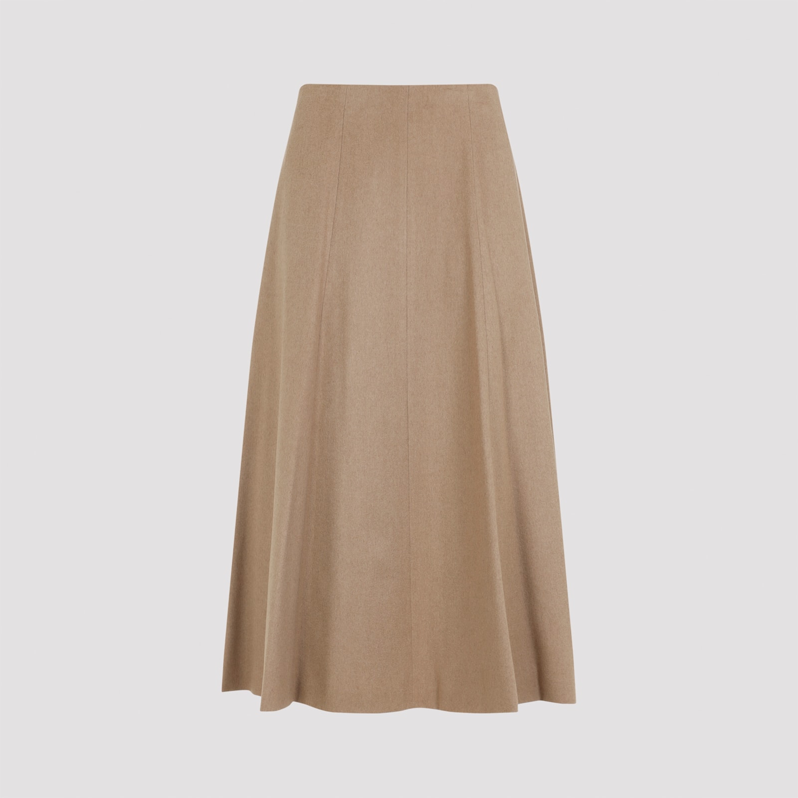 Max Mara Geneve Midi Full Skirt In Gold