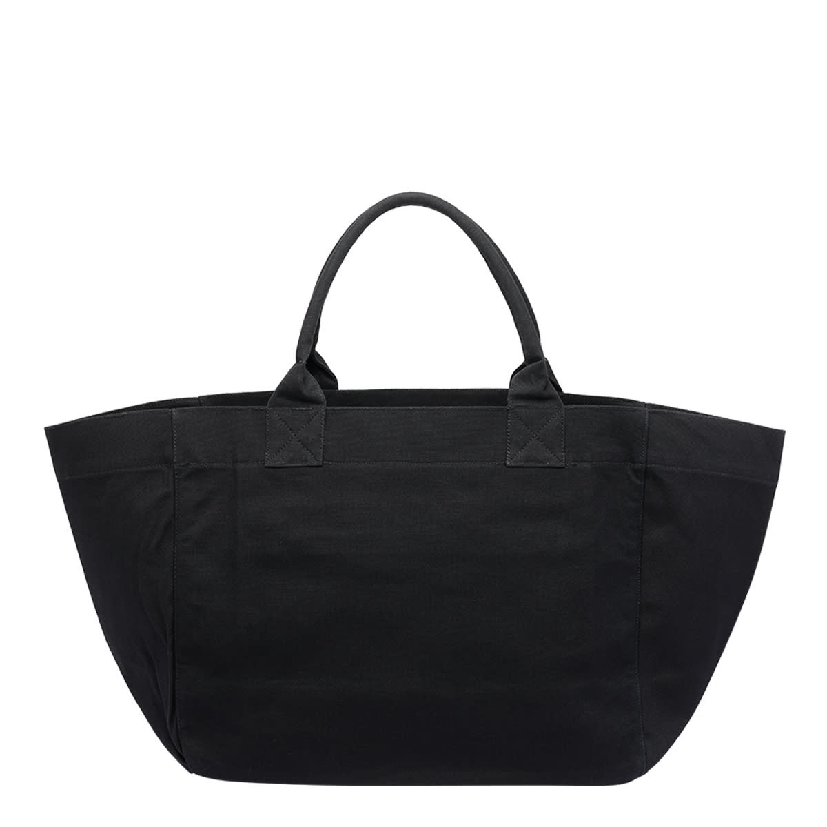 Ganni Women Xxl Canvas Tote Bag In Black