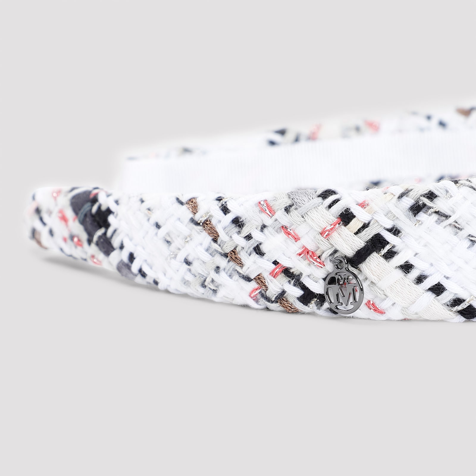 Shop Maison Michel Eve Head Band In Tweed Multi