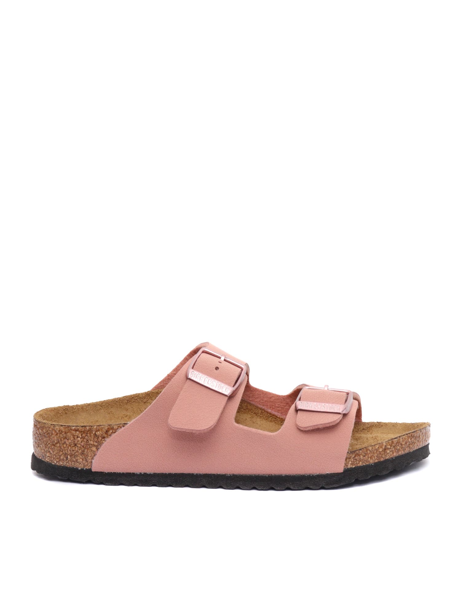 Birkenstock Girls Pink Kids Arizona Two-strap Faux-leather Sandals