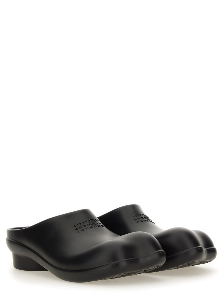 Shop Mm6 Maison Margiela Clogs Anatomic In Black