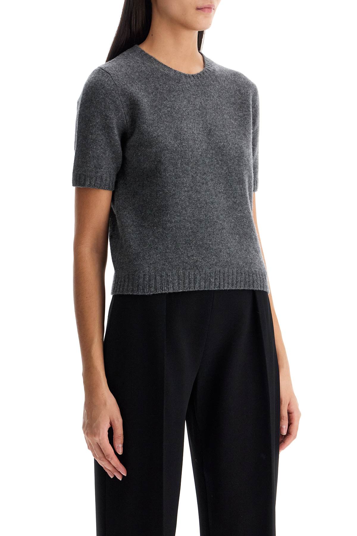 Shop Maison Margiela Wool Crewneck Sweater In Charcoal (grey)