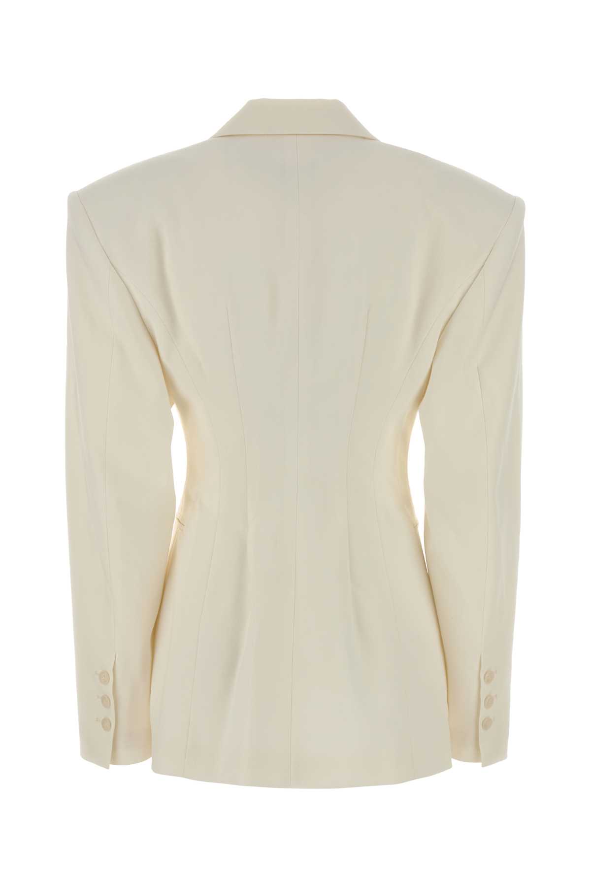 The Andamane Tailored Blazer Featuring Structured Shoulders In White
