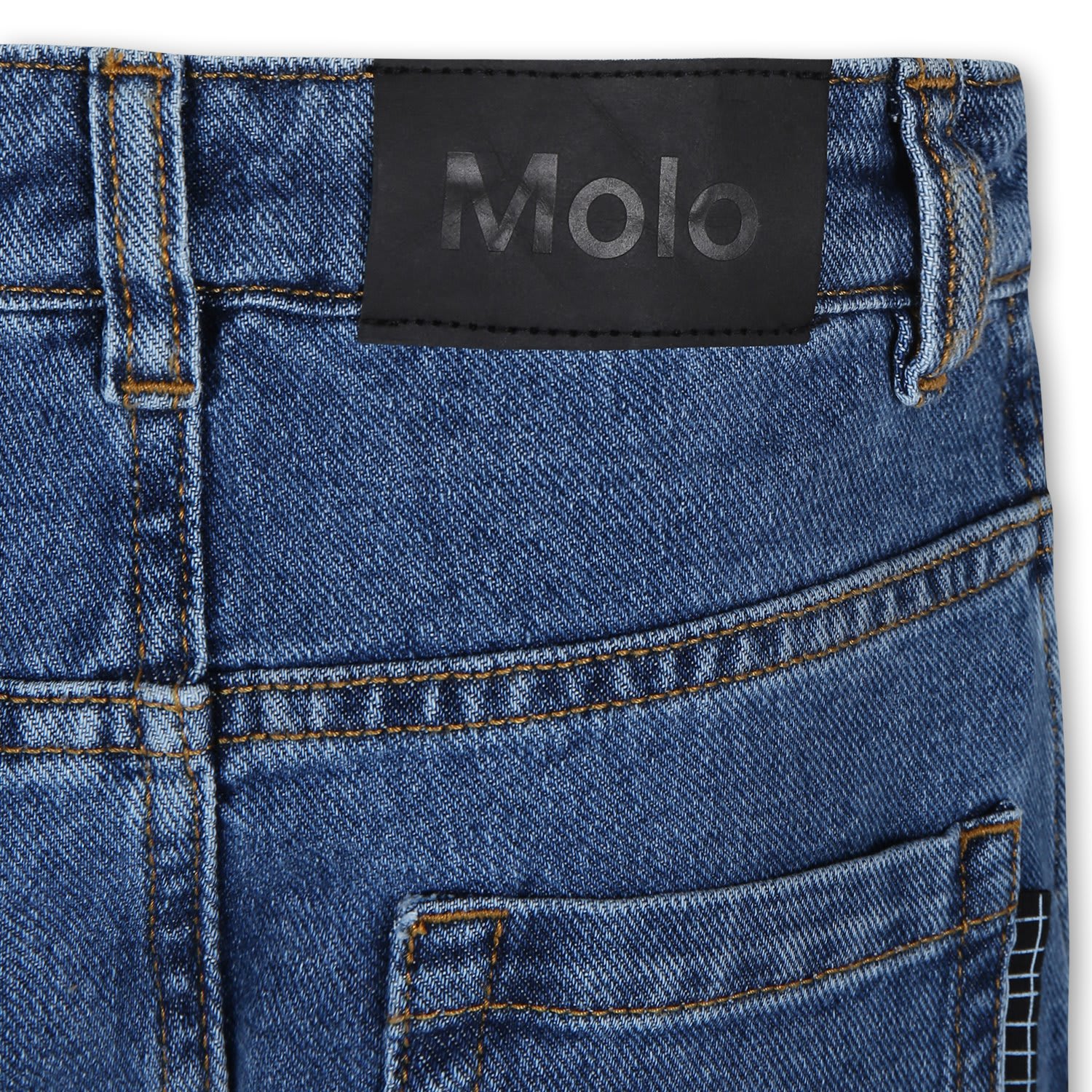 Shop Molo Blue Aiden Jeans For Boy In Denim