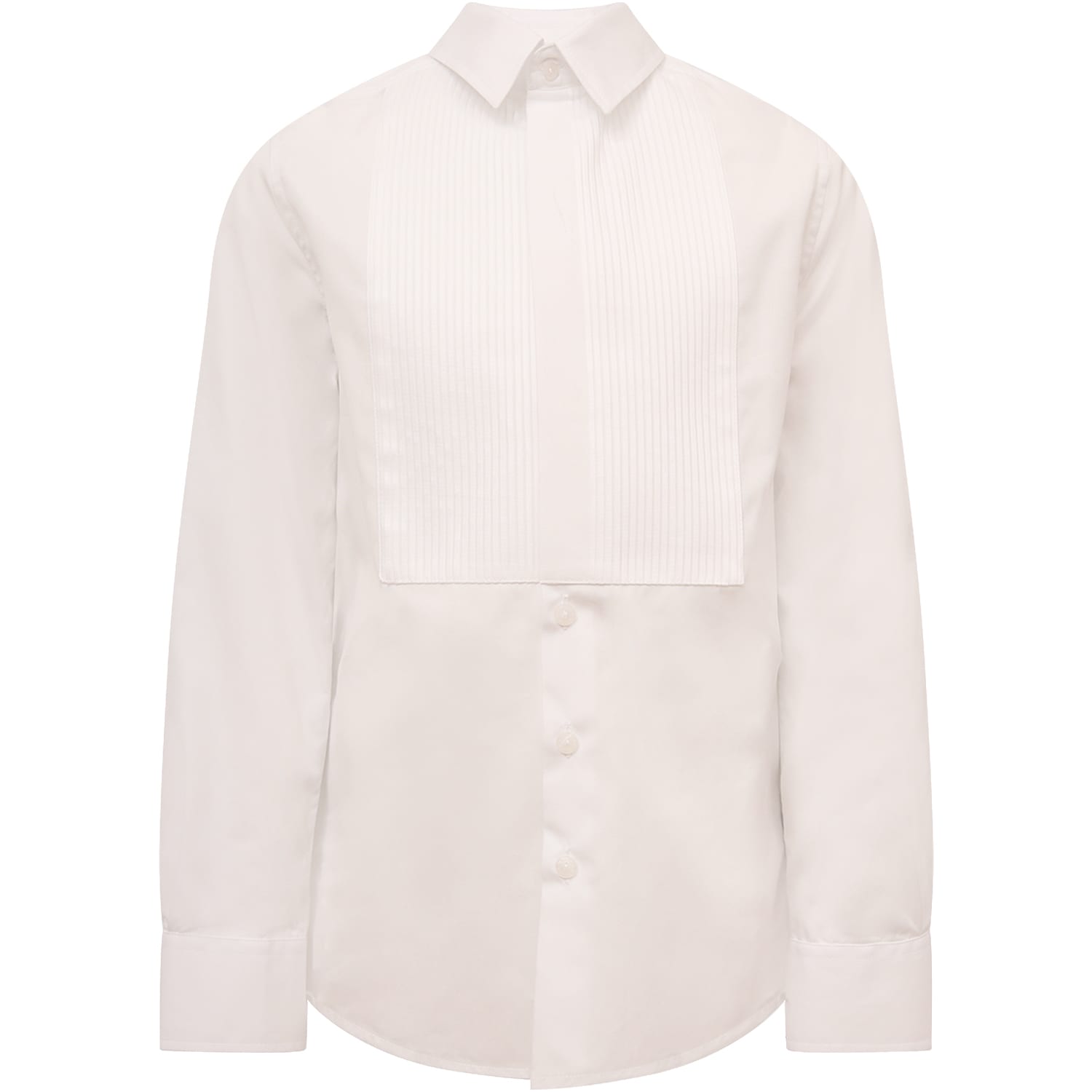 Dolce & Gabbana White Shirt For Boy With Stripes