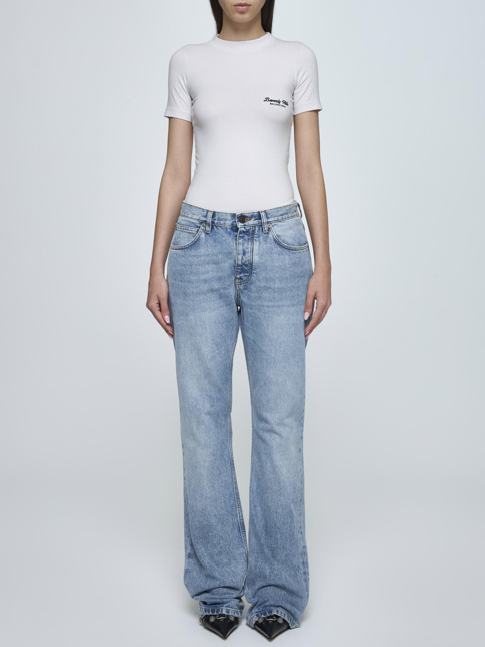 Balenciaga Low-waist Jeans In Iced Blue
