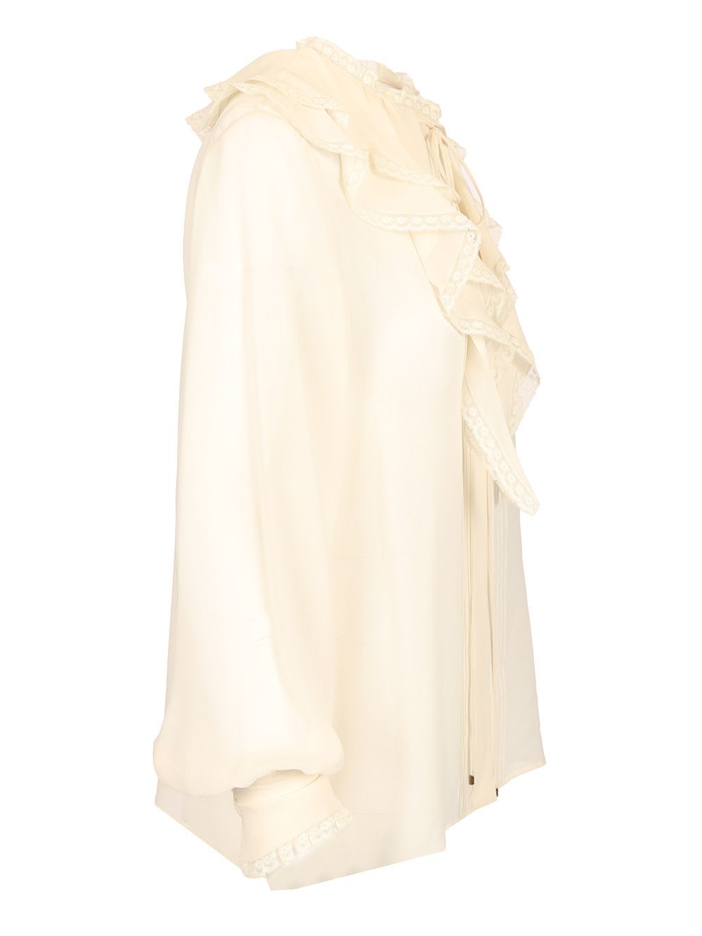 Shop Chloé Silk Georgette Blouse In White