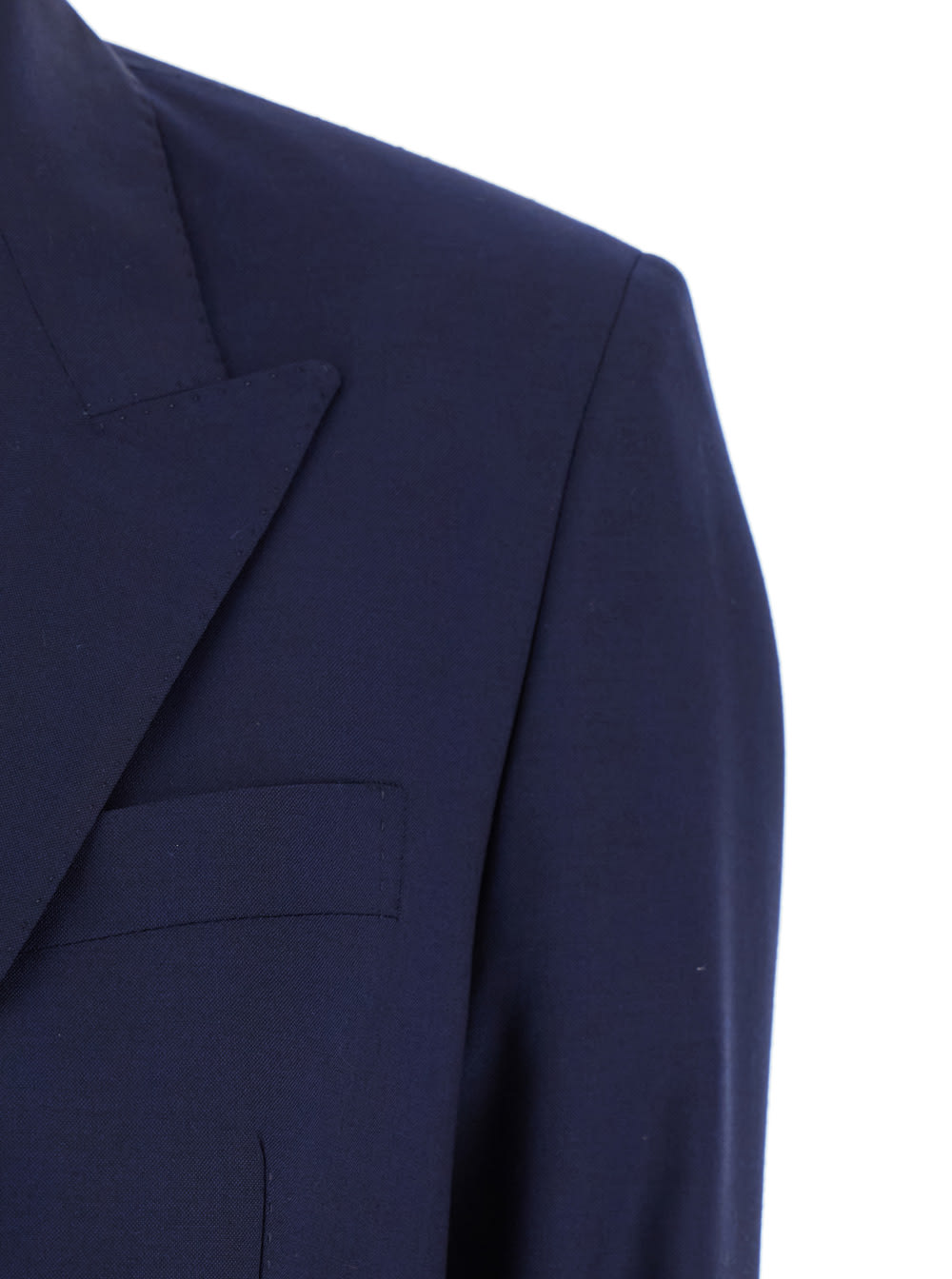 Tagliatore Blue Double-breasted Jacket With Classic Lapels In Blu