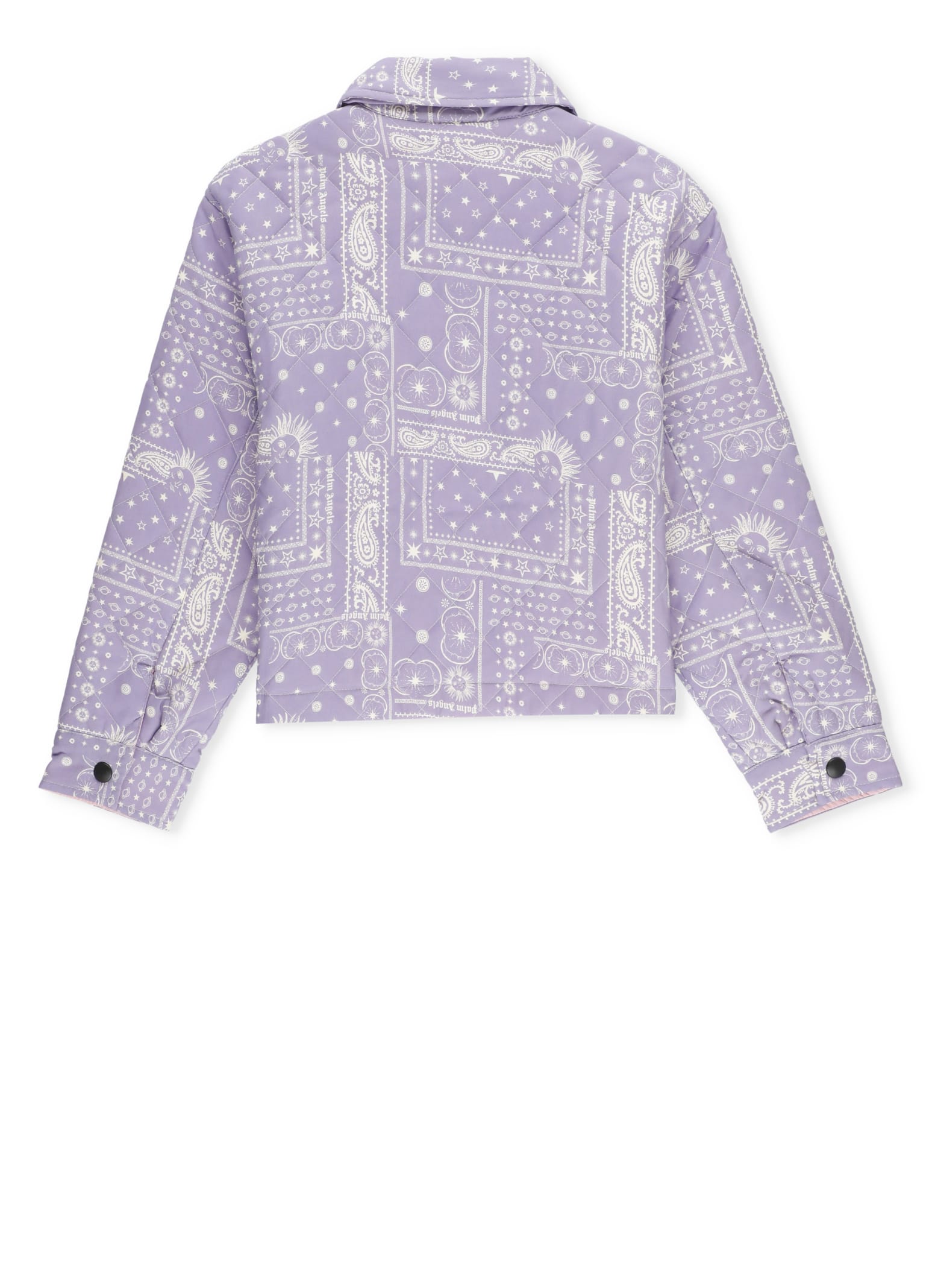 Shop Palm Angels Astro Paisley Jacket In Purple