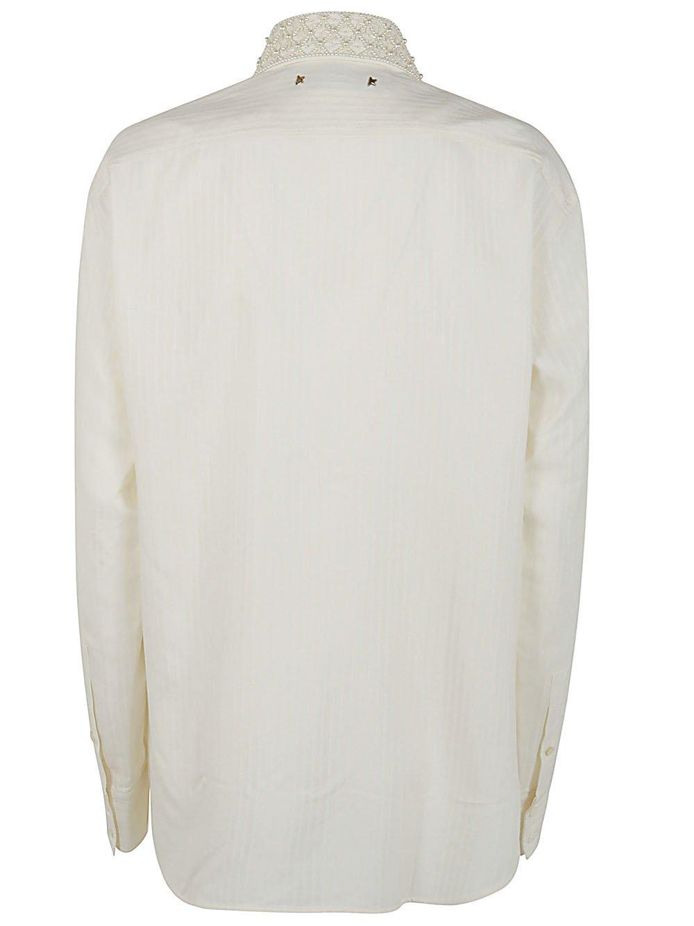 Shop Golden Goose Boyfriend Basic Shirt In Heritage White