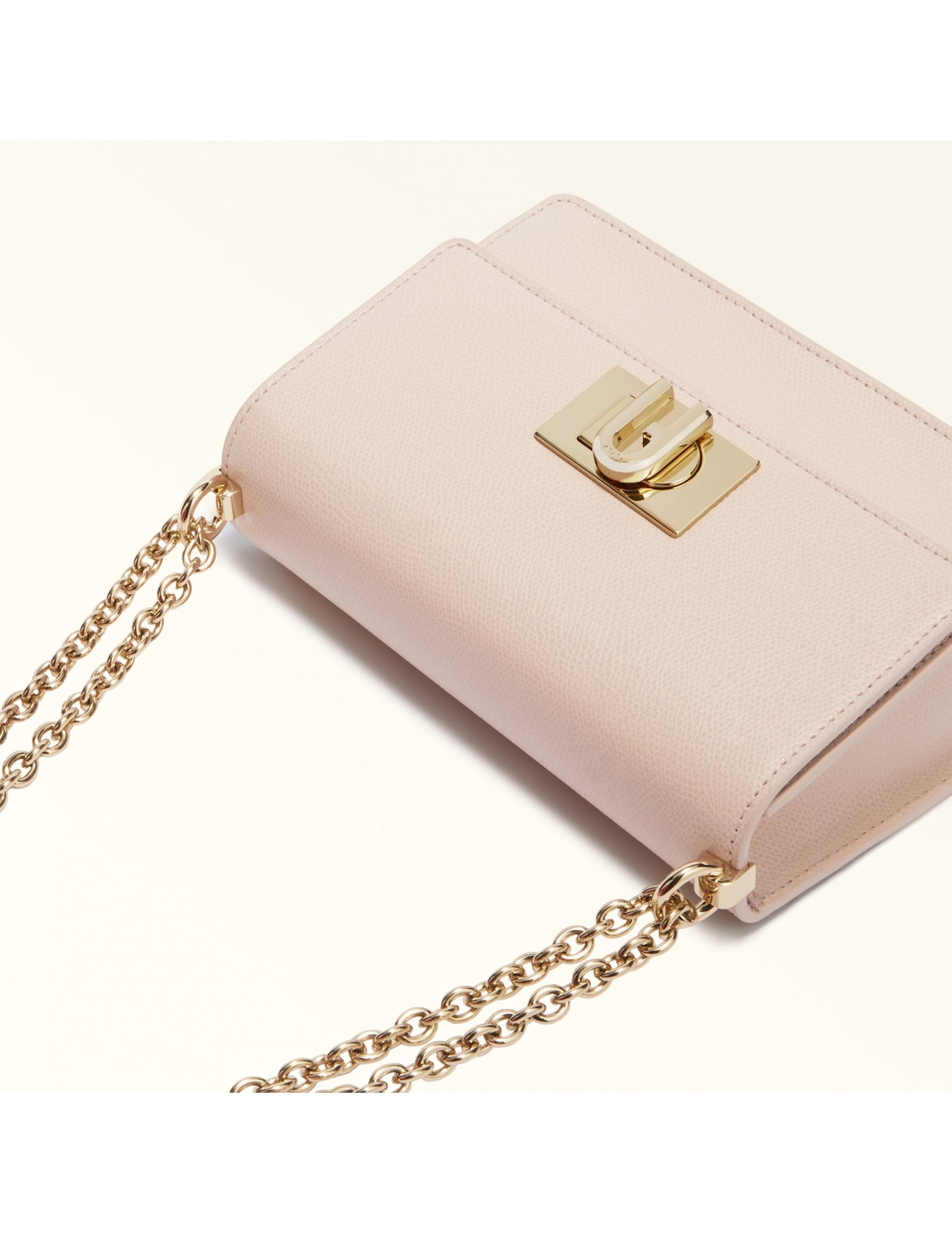 Furla 1927 Mini Leather Shoulder Bag Color Azalea In Pink
