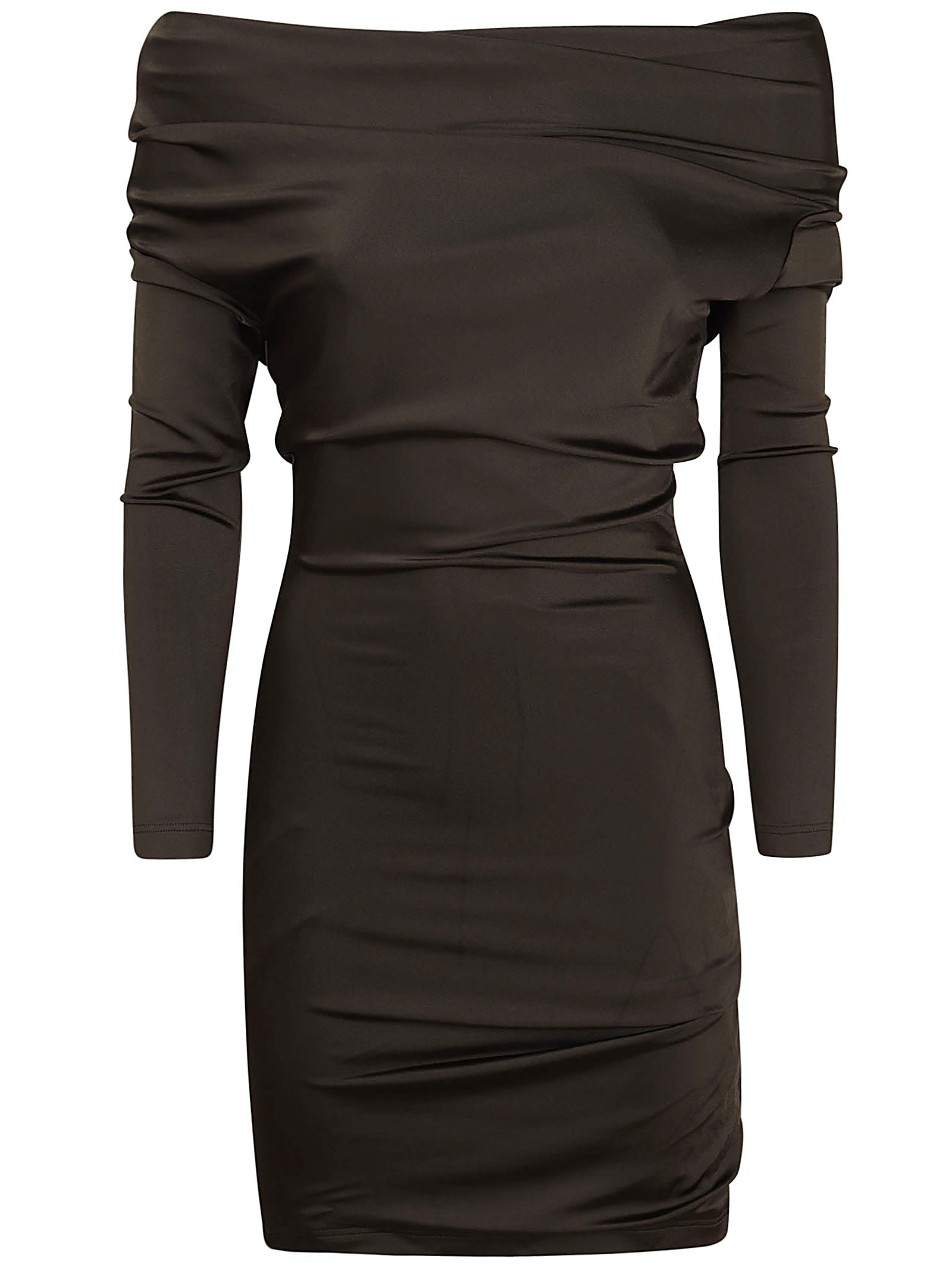 Shop Alexander Mcqueen Jersey Dress In Ebony