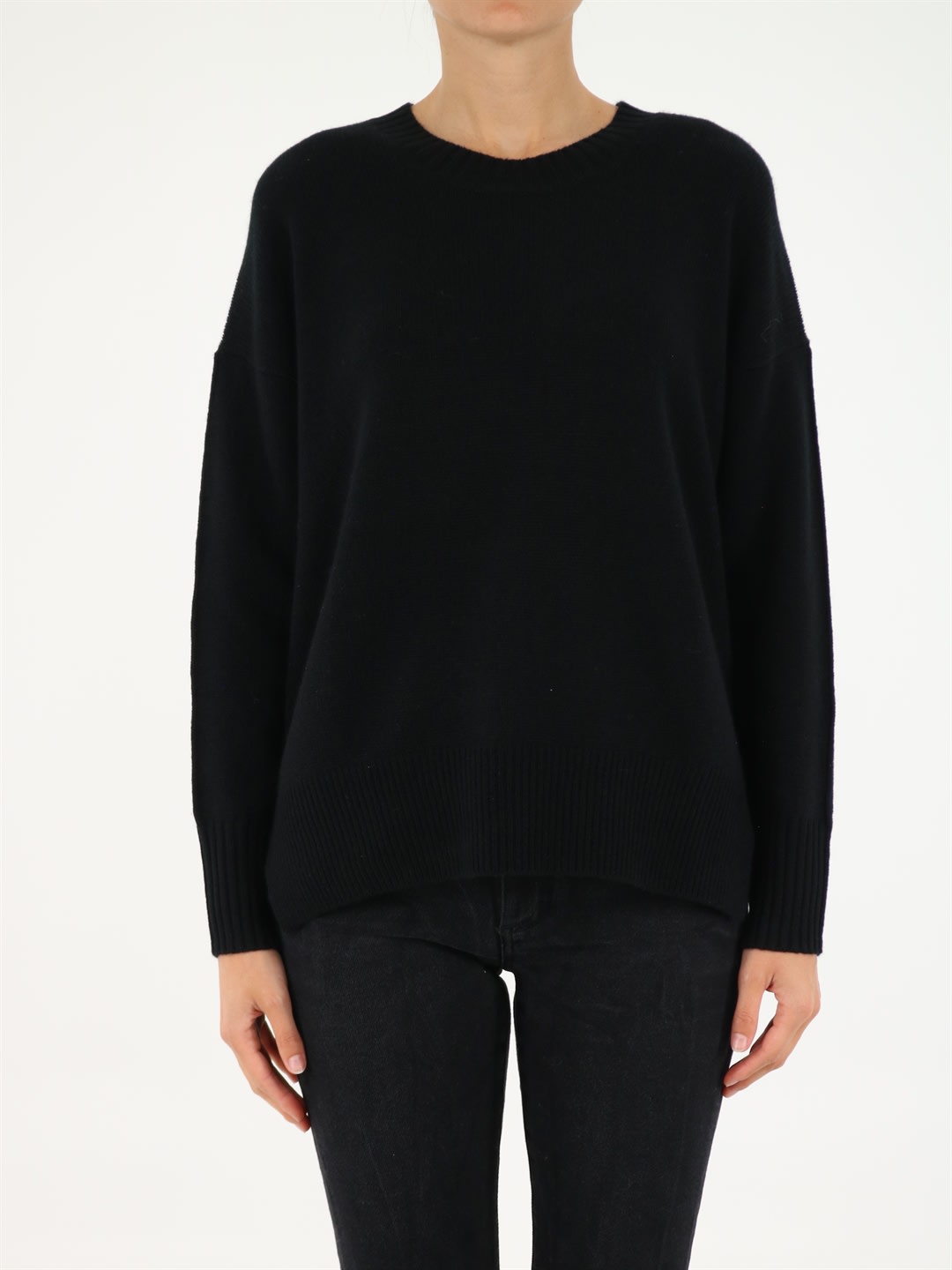 Allude Oversized Black Sweater