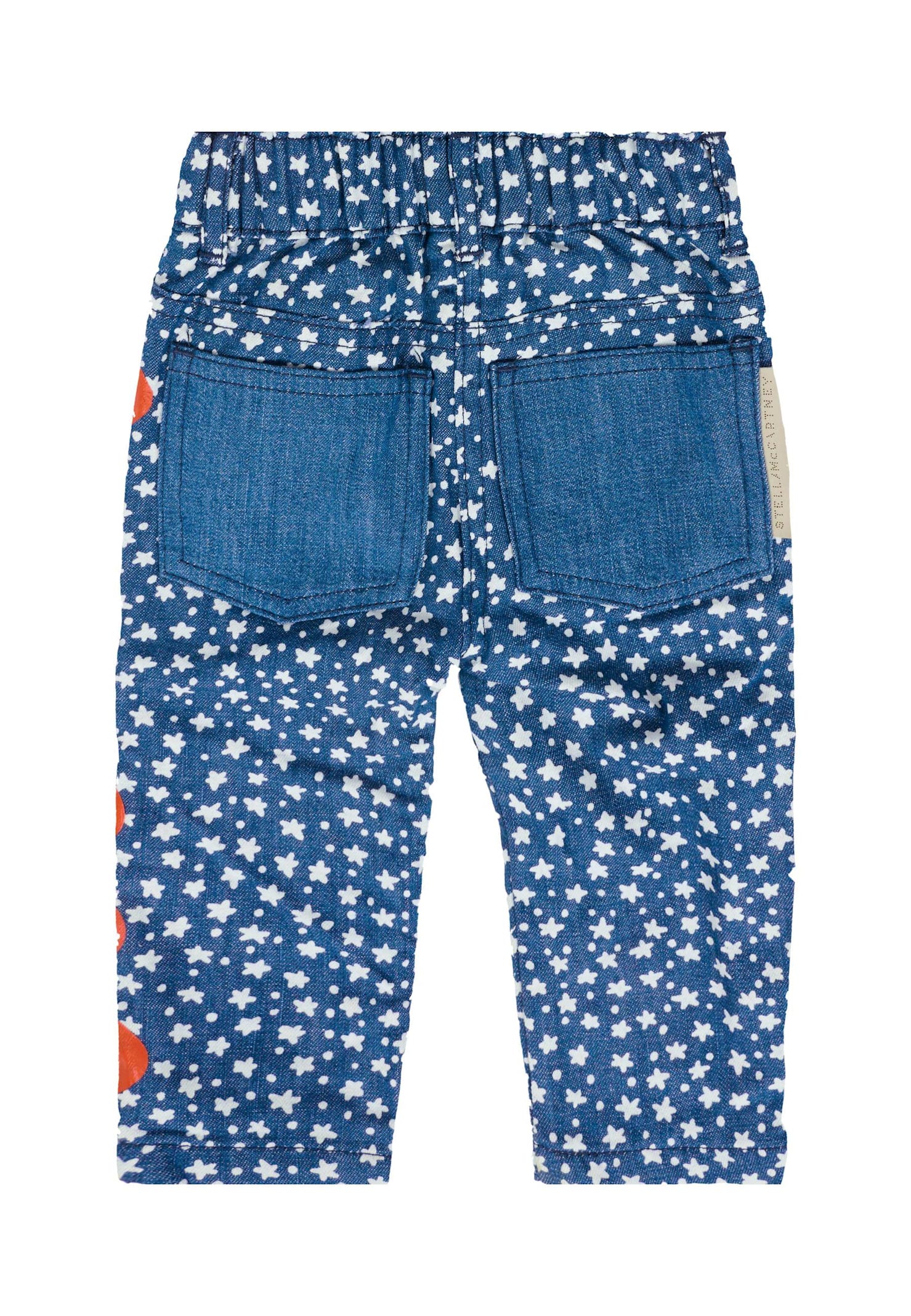 Stella Mccartney Blue Jeans For Baby Girl With Stars In Multi