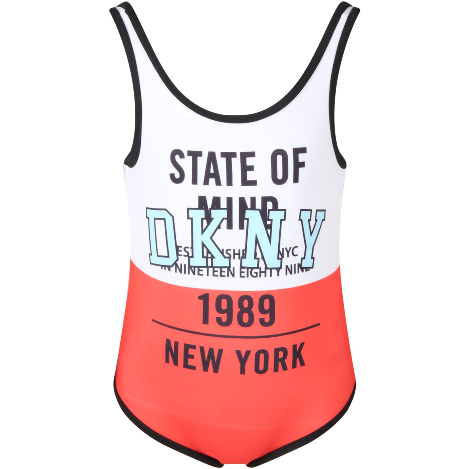 DKNY Multicolor Swimsuit For Girl With Logo